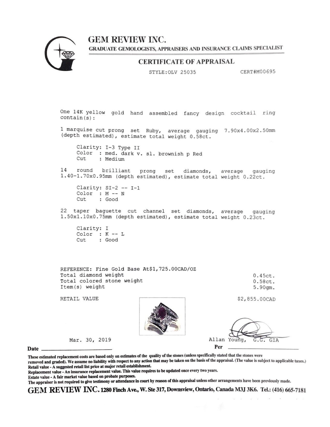 Ruby & Diamond Cocktail Ring