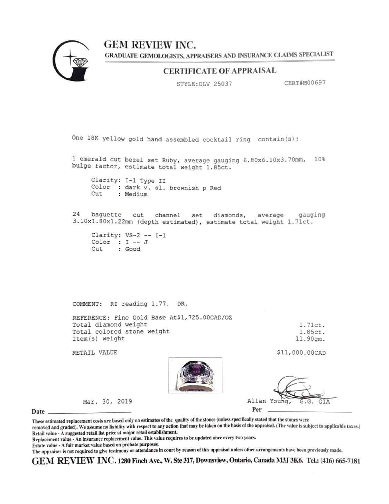 Ruby & Diamond Cocktail Ring