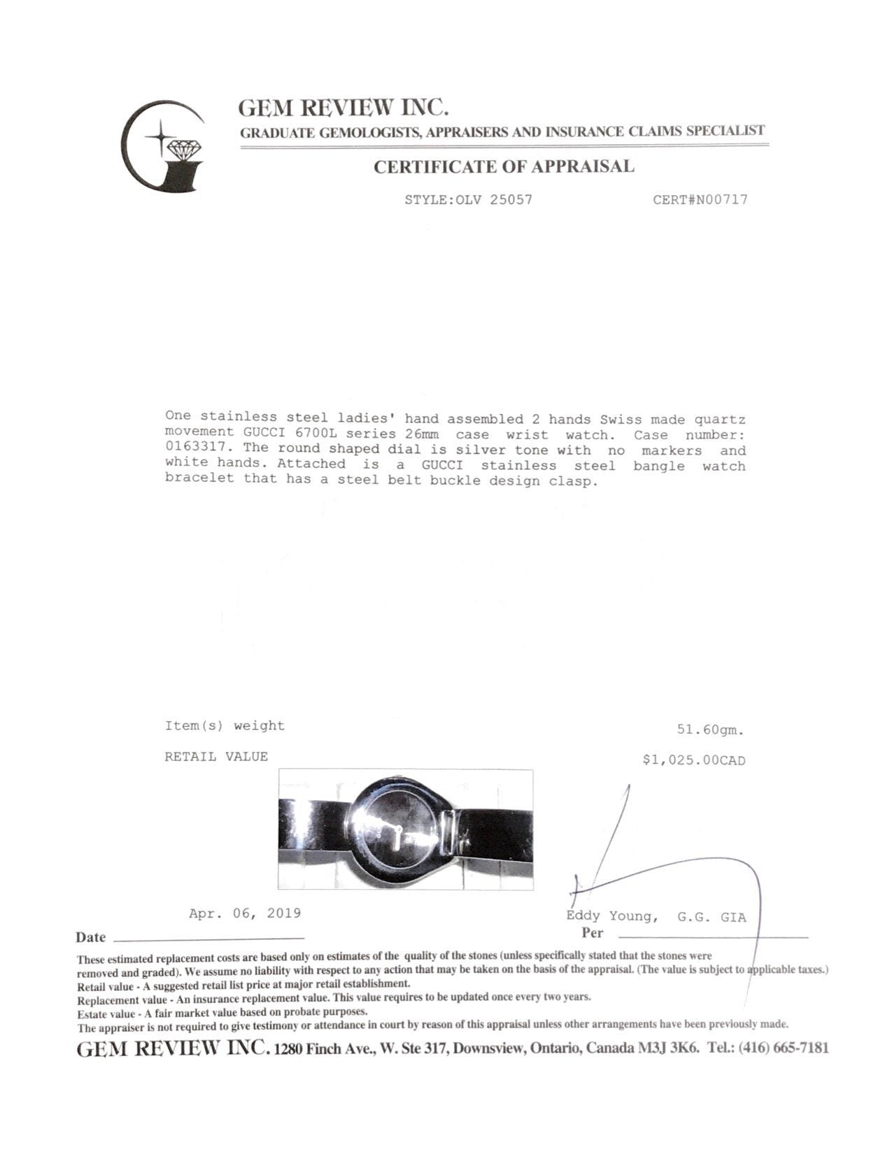 Gucci 6700 Series Watch