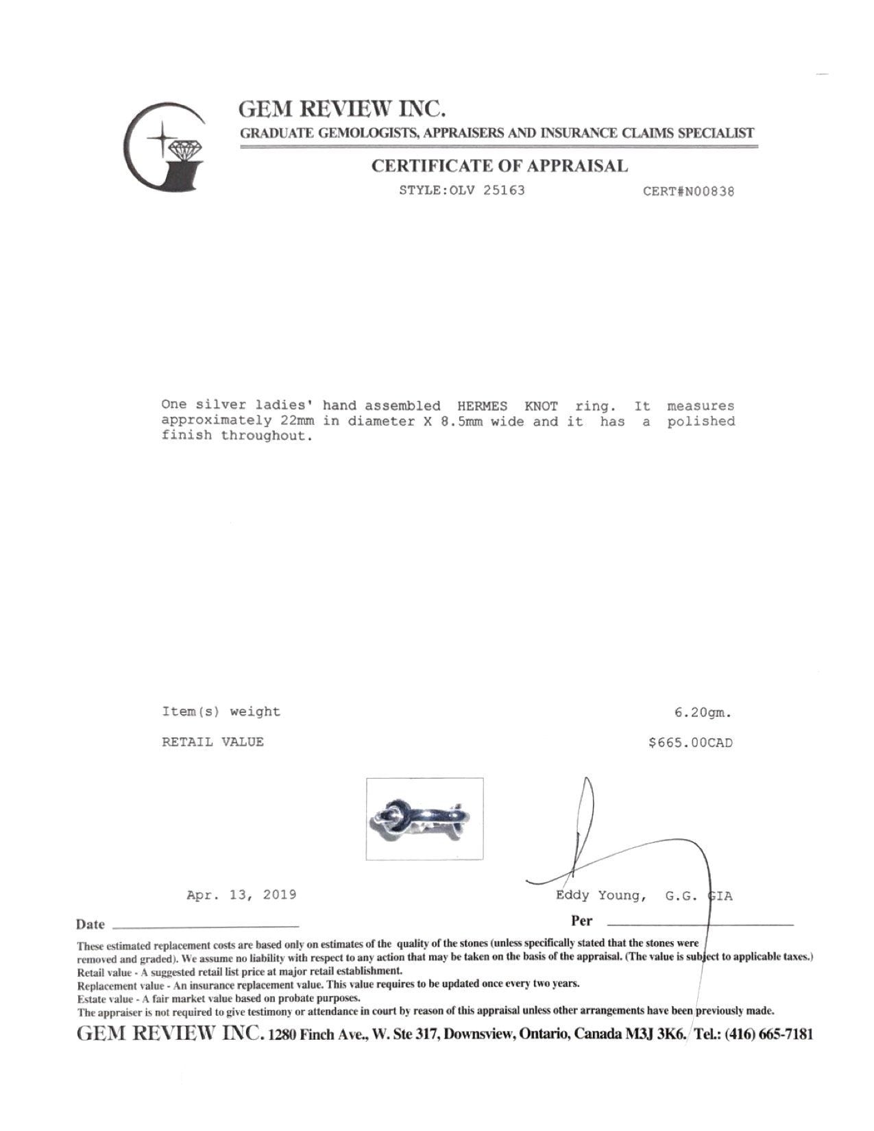 Hermes Knot Band Ring