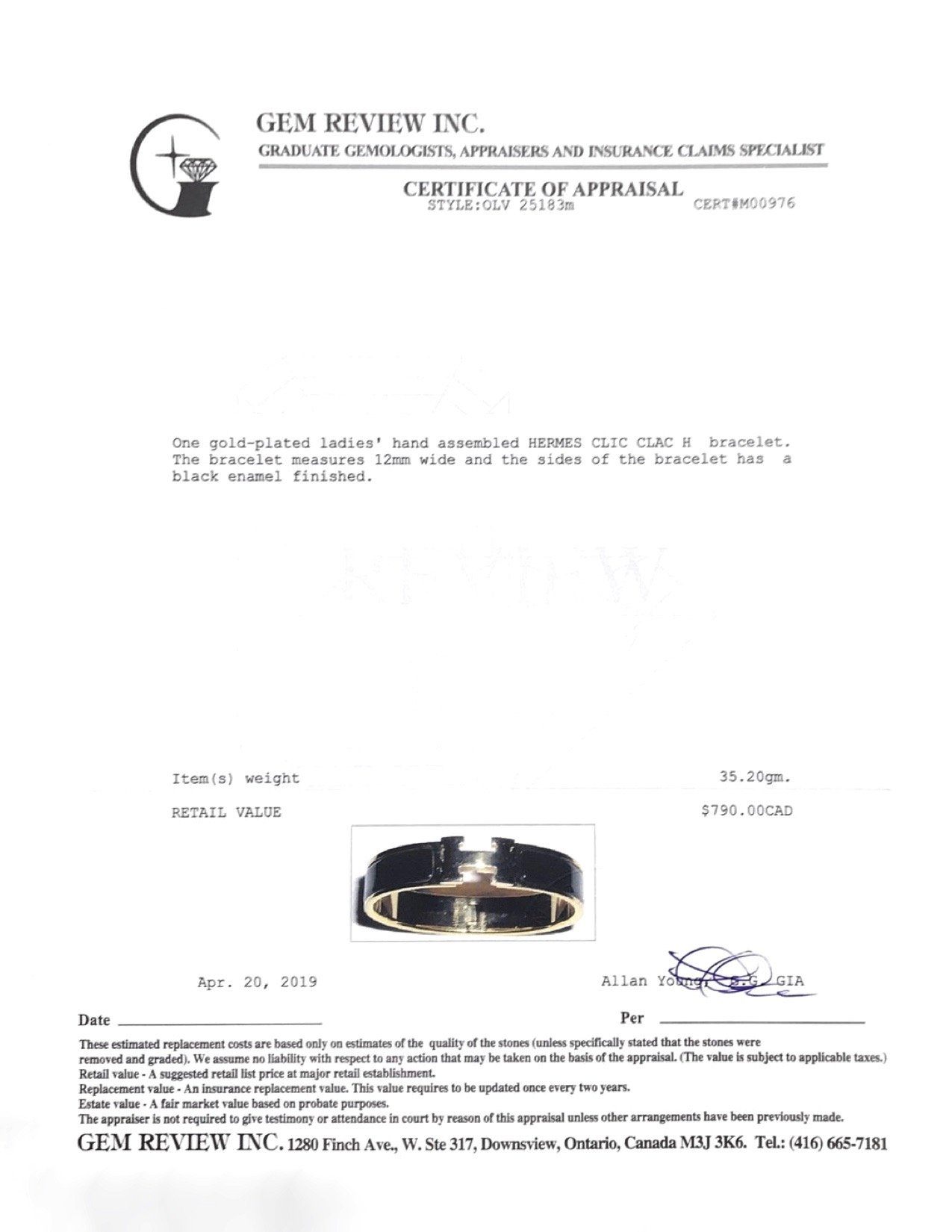 Hermes Clic H Bracelet