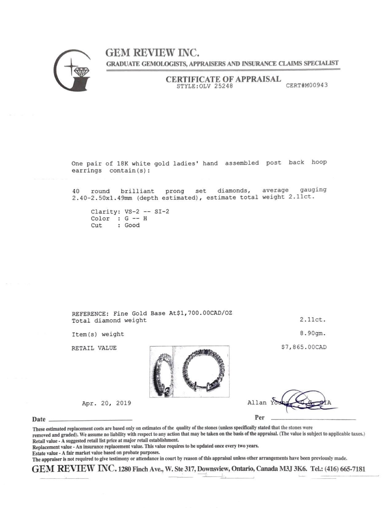 Diamond Hoop Earrings