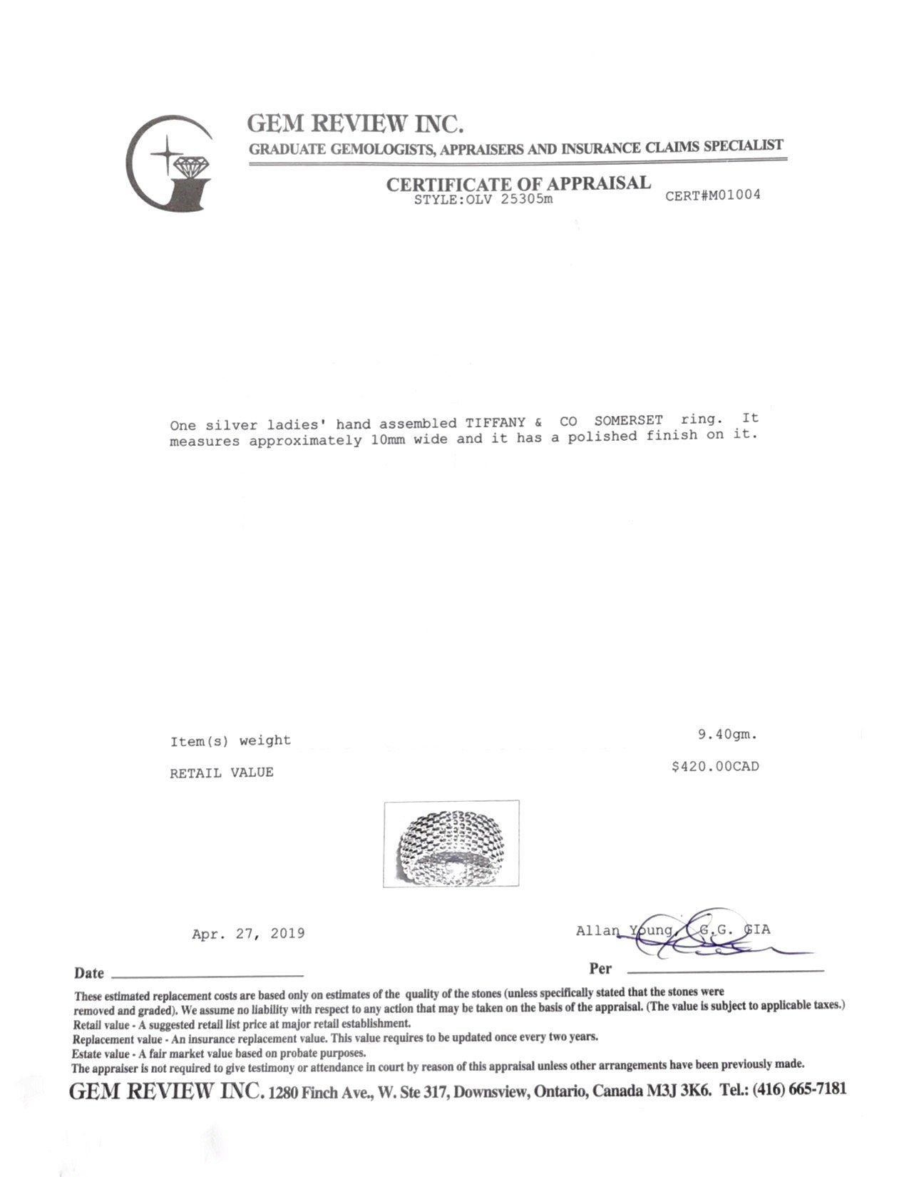 Tiffany & Co. Somerset Ring