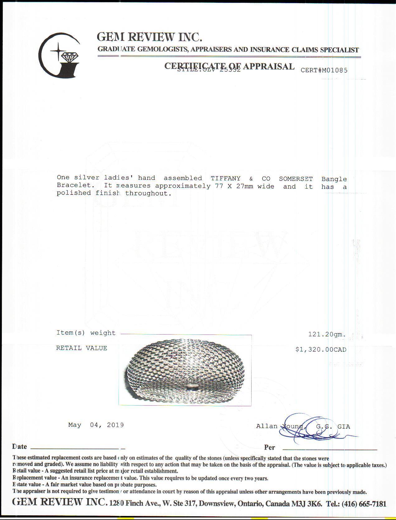 Tiffany & Co. Wide Somerset Bangle