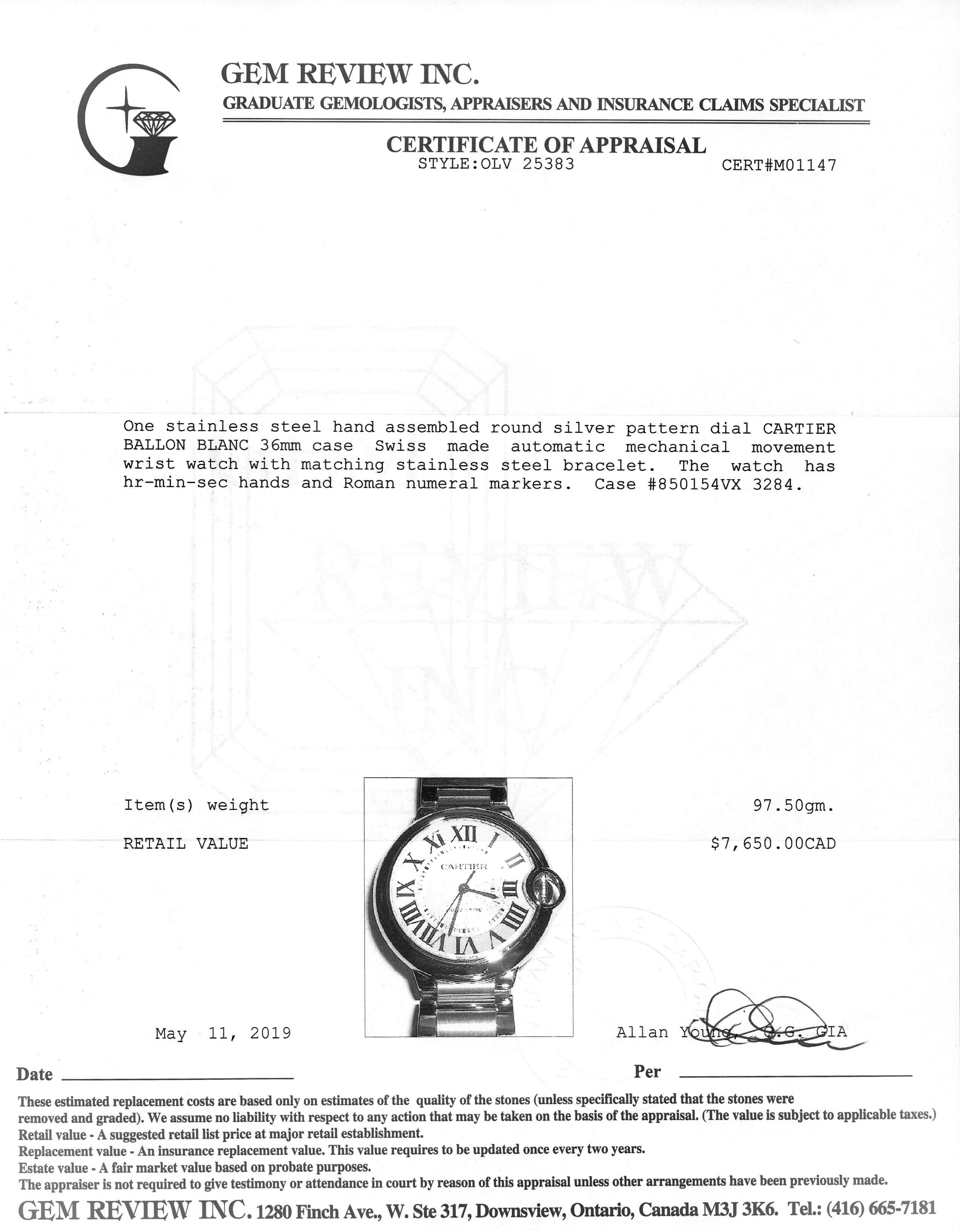 Cartier Ballon Bleu Watch