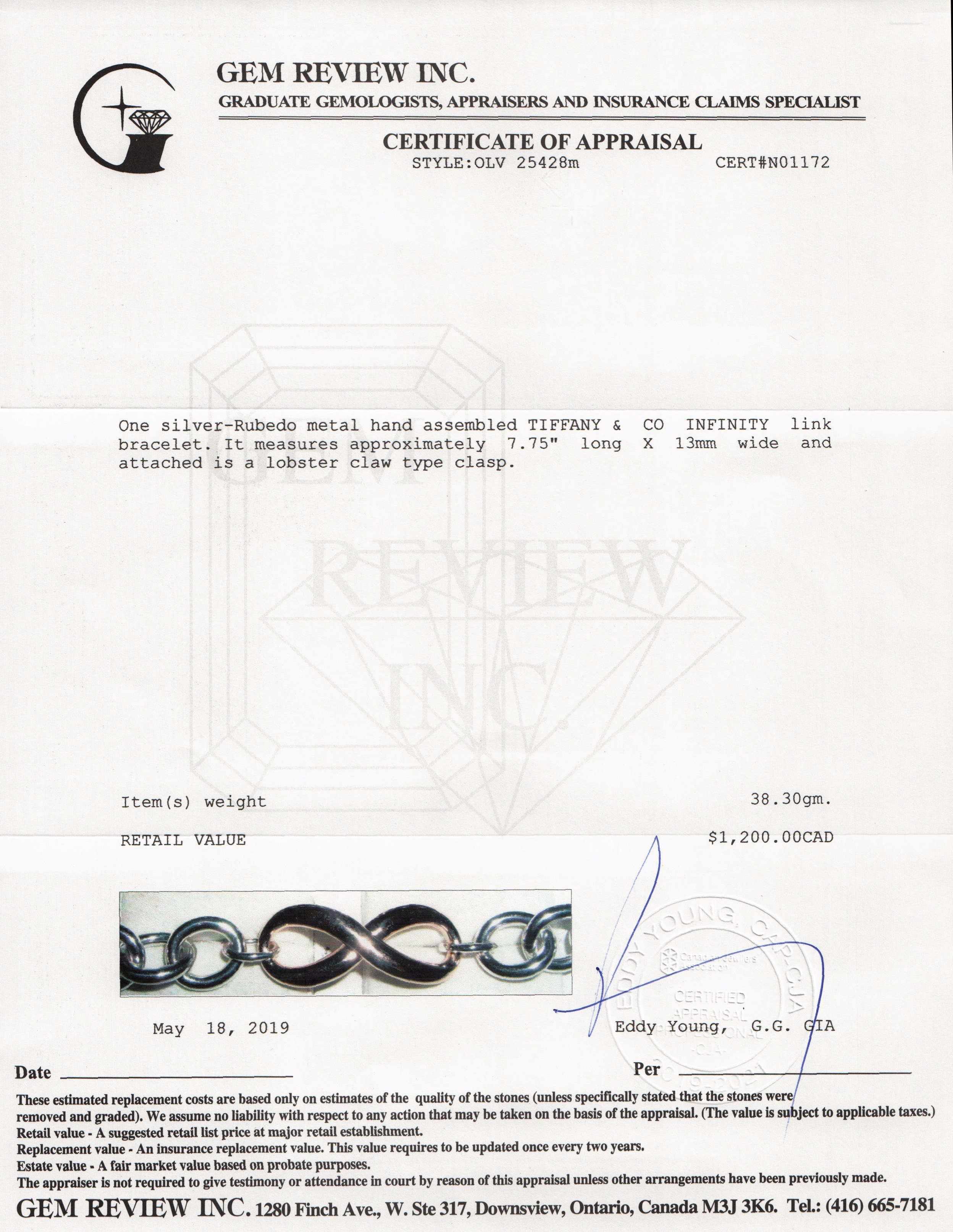 Tiffany & Co. Two-Tone Infinity Link Bracelet