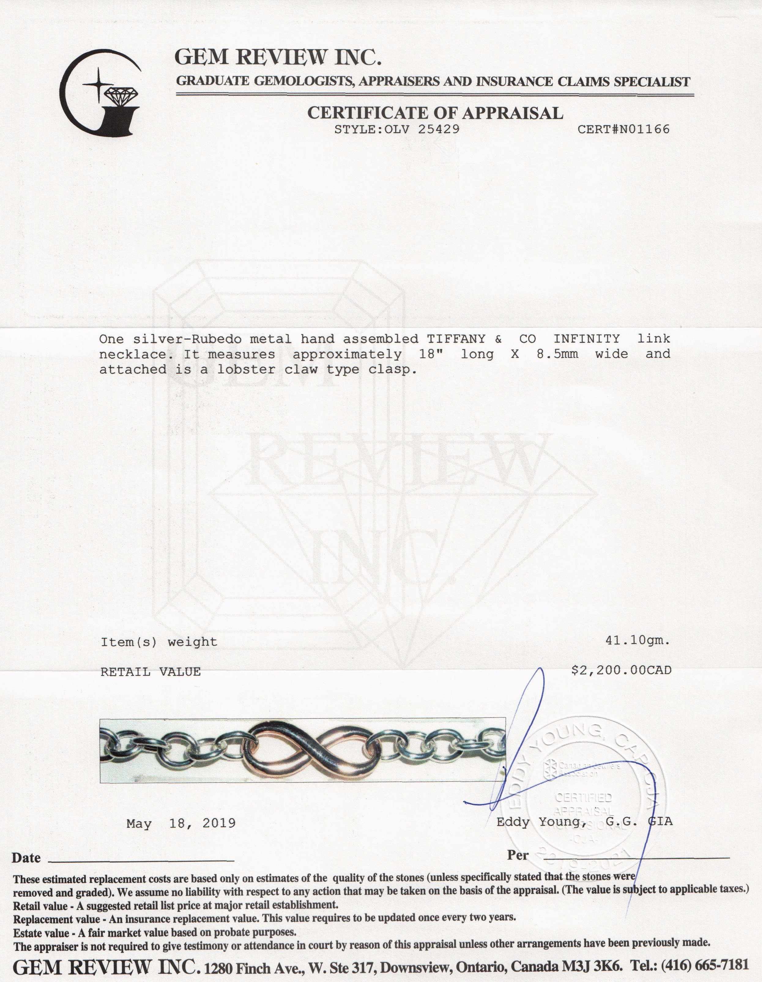 Tiffany & Co. Two-Tone Infinity Link Necklace