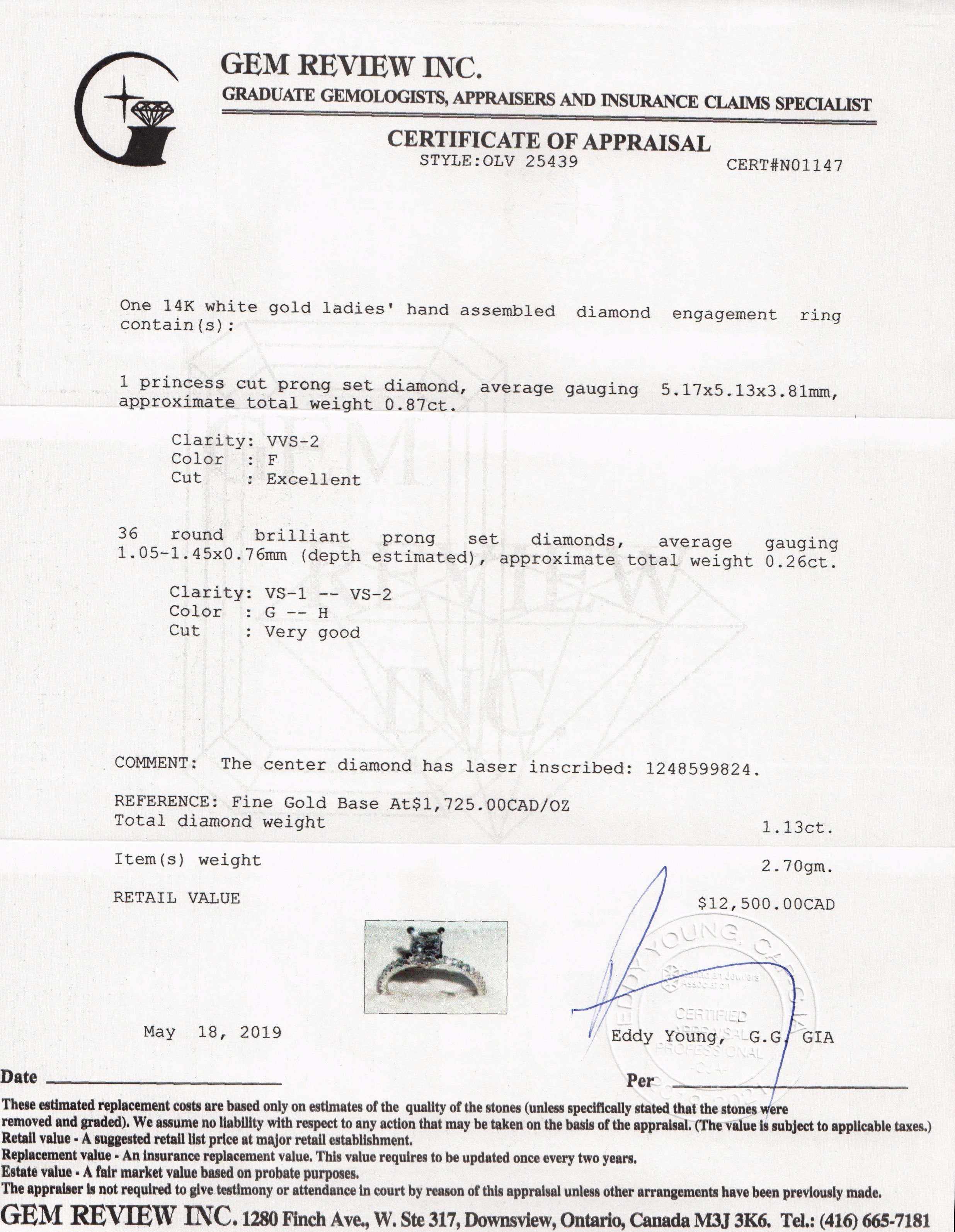 Princess Cut Diamond Engagement Ring