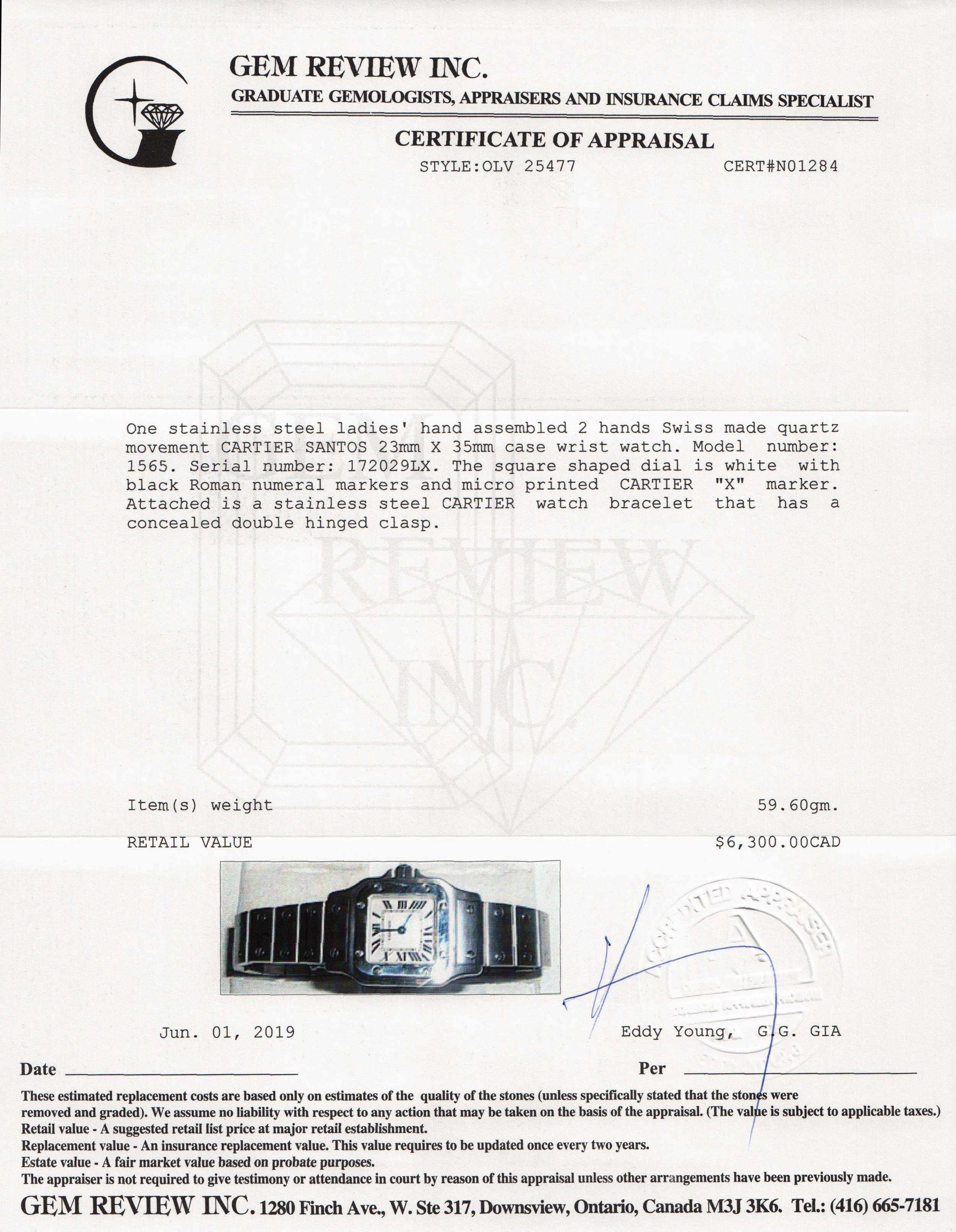 Cartier Santos Galbee Watch