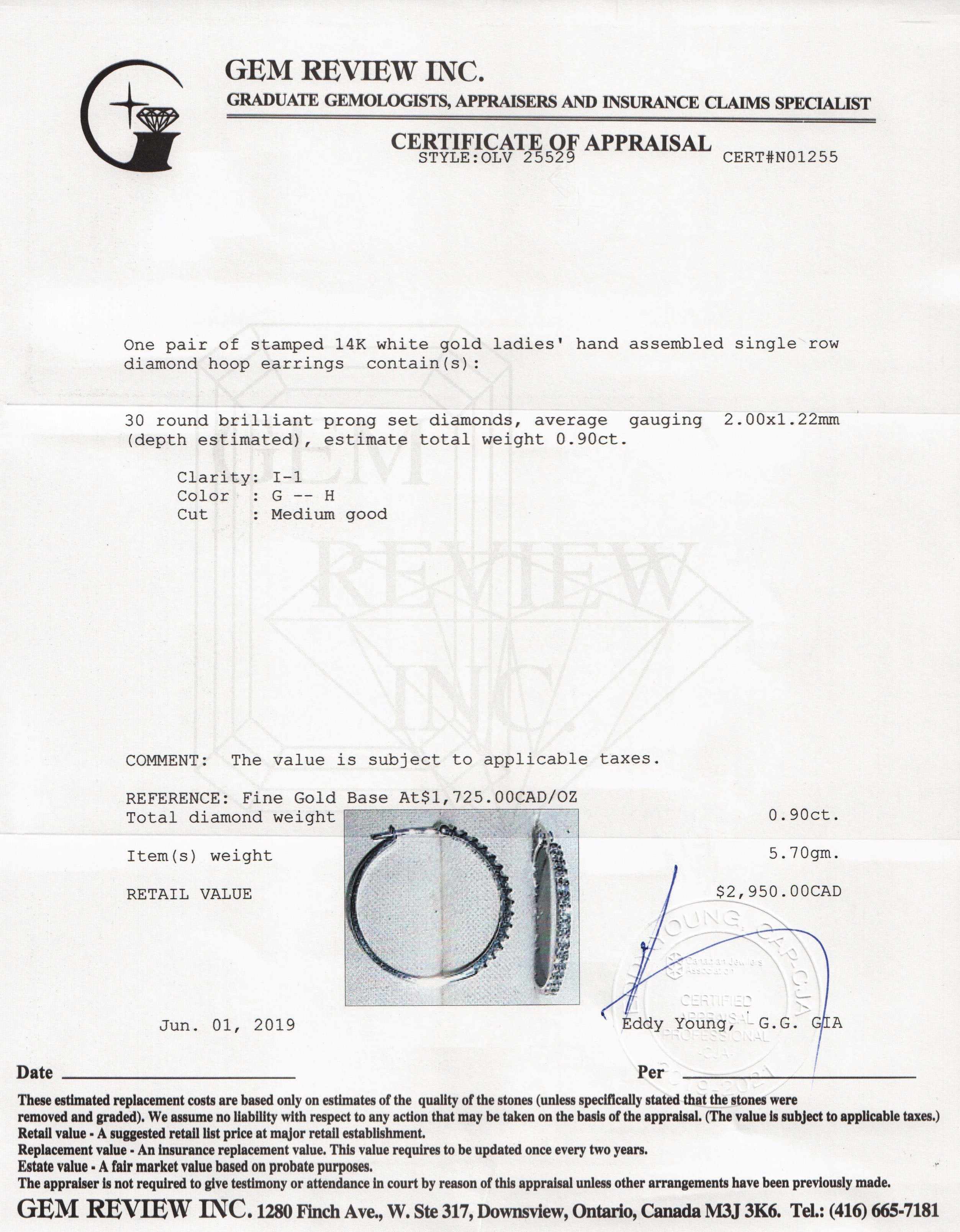 Diamond Hoop Earrings