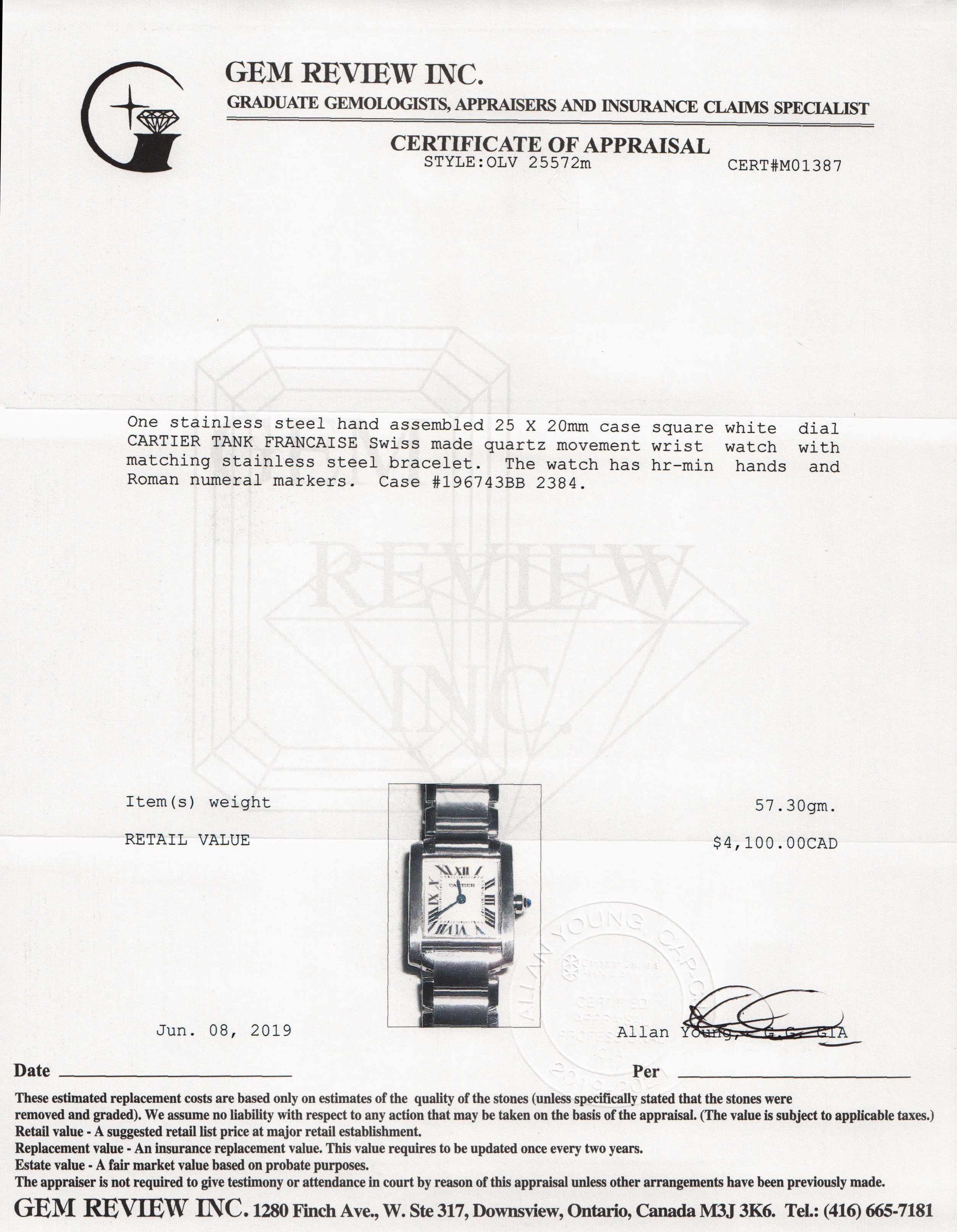 Cartier Tank Francaise Watch