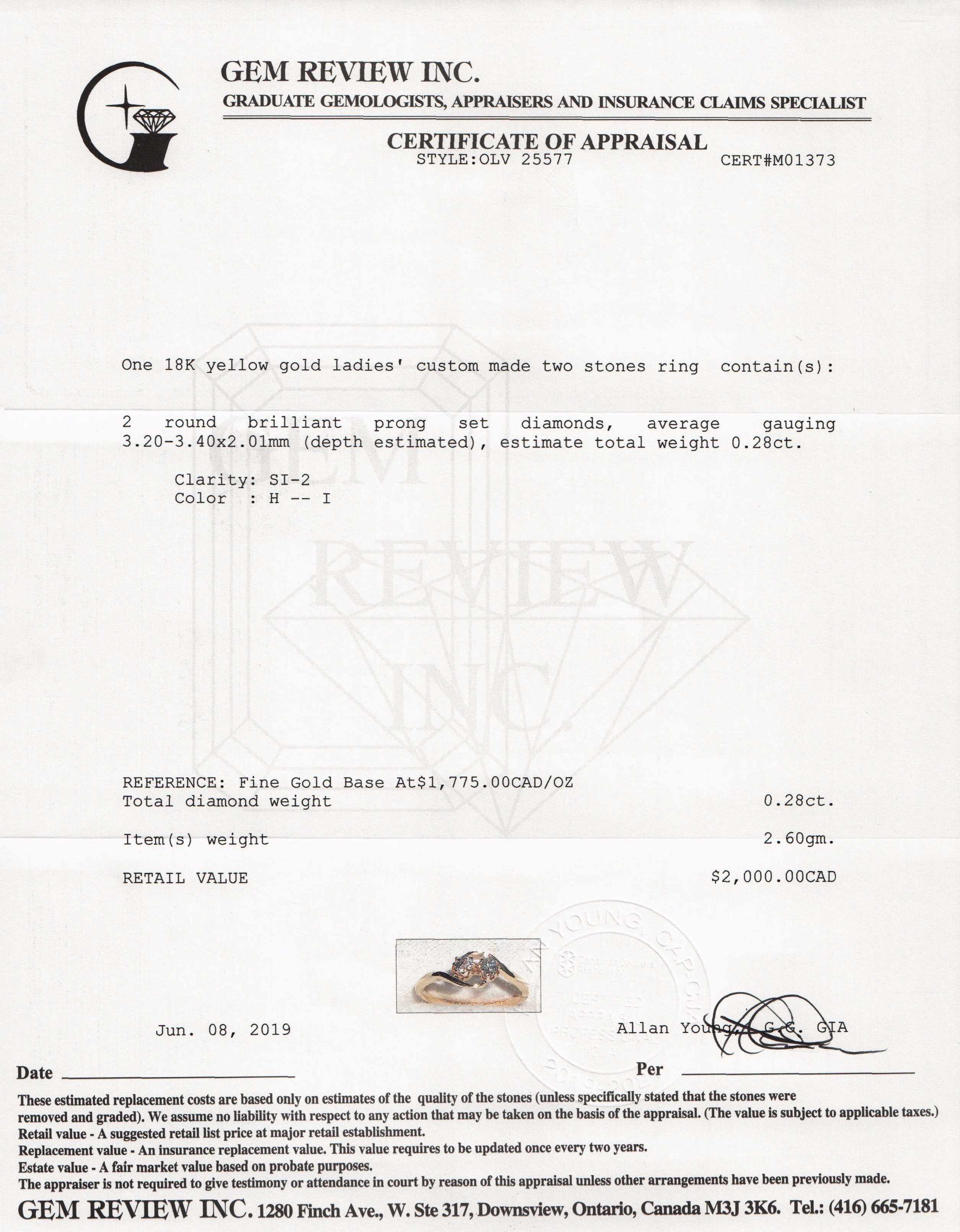 Two Stone Diamond Ring