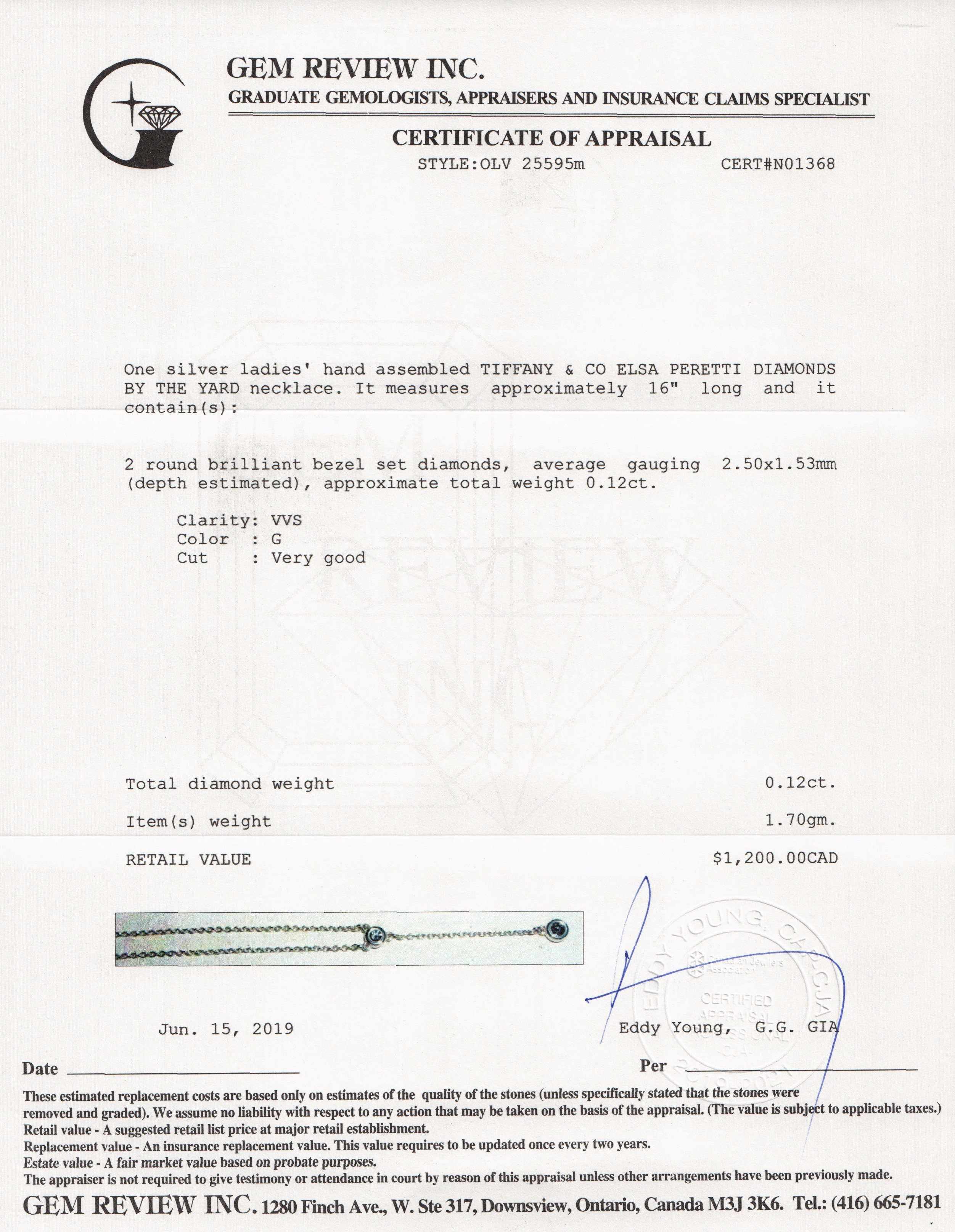 Tiffany & Co. Elsa Peretti Diamonds by the Yard Necklace