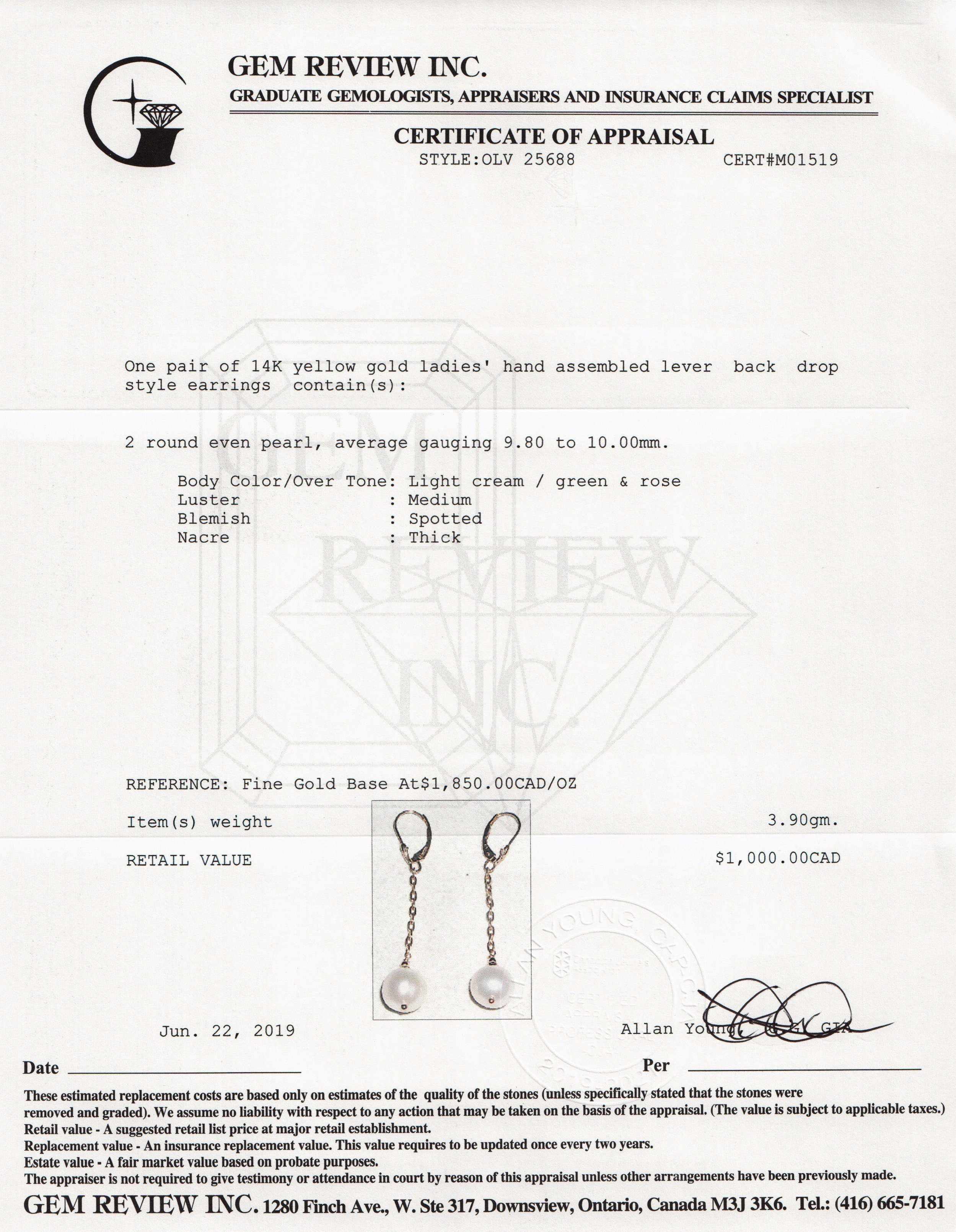 Effy Pearl Drop Earrings