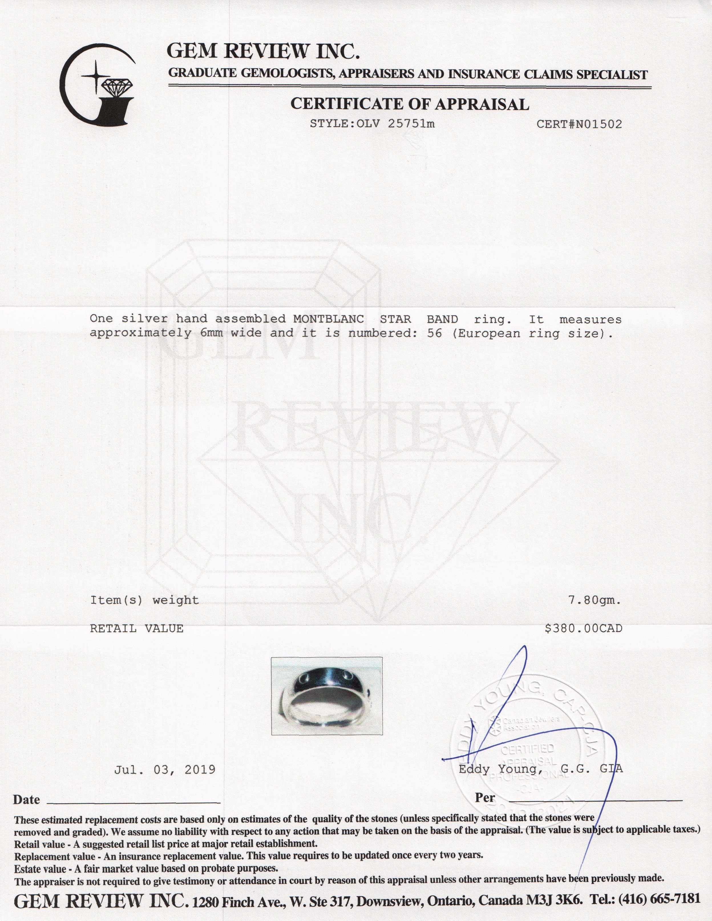 Montblanc Star Band Ring