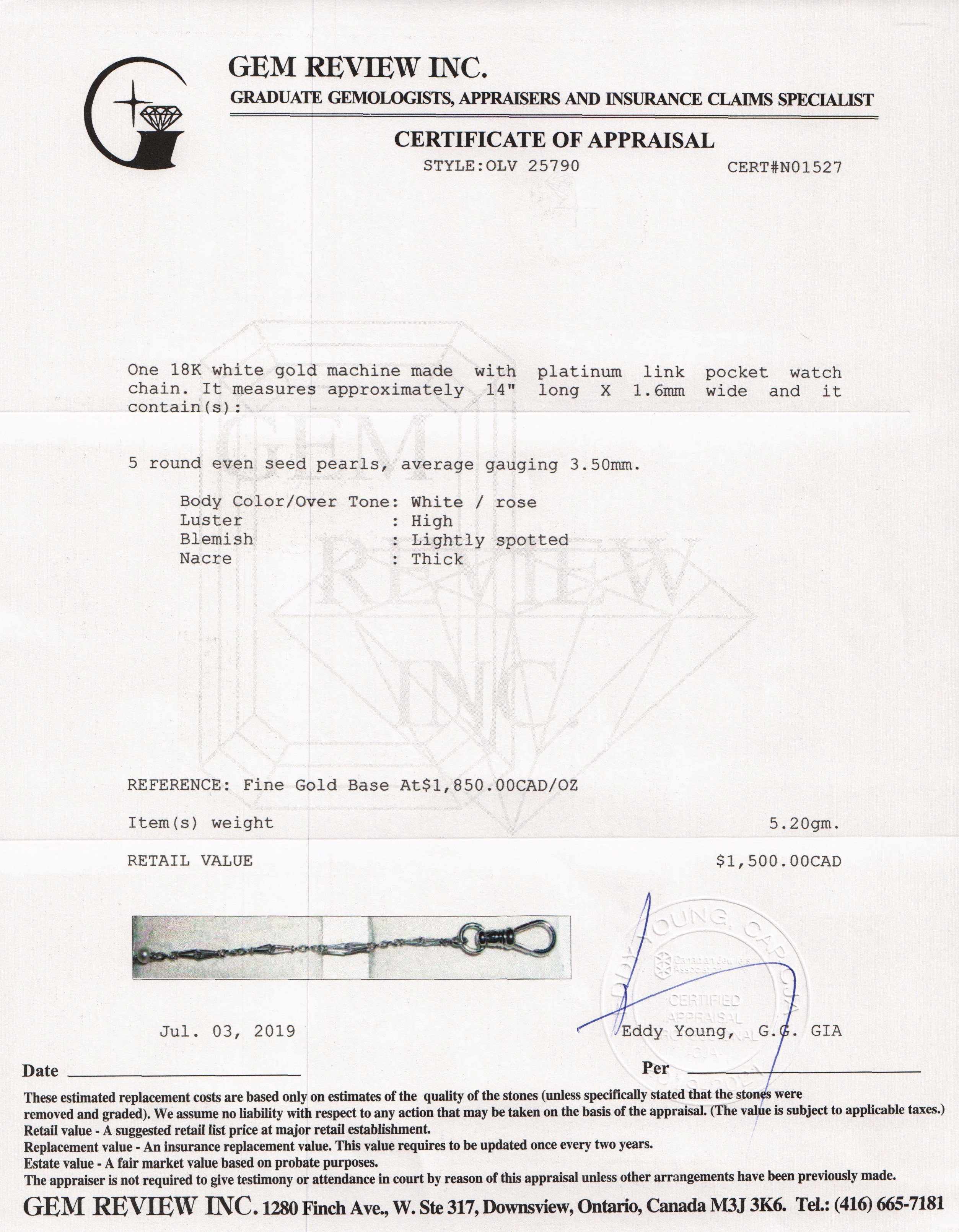 Antique Pocket Watch Chain