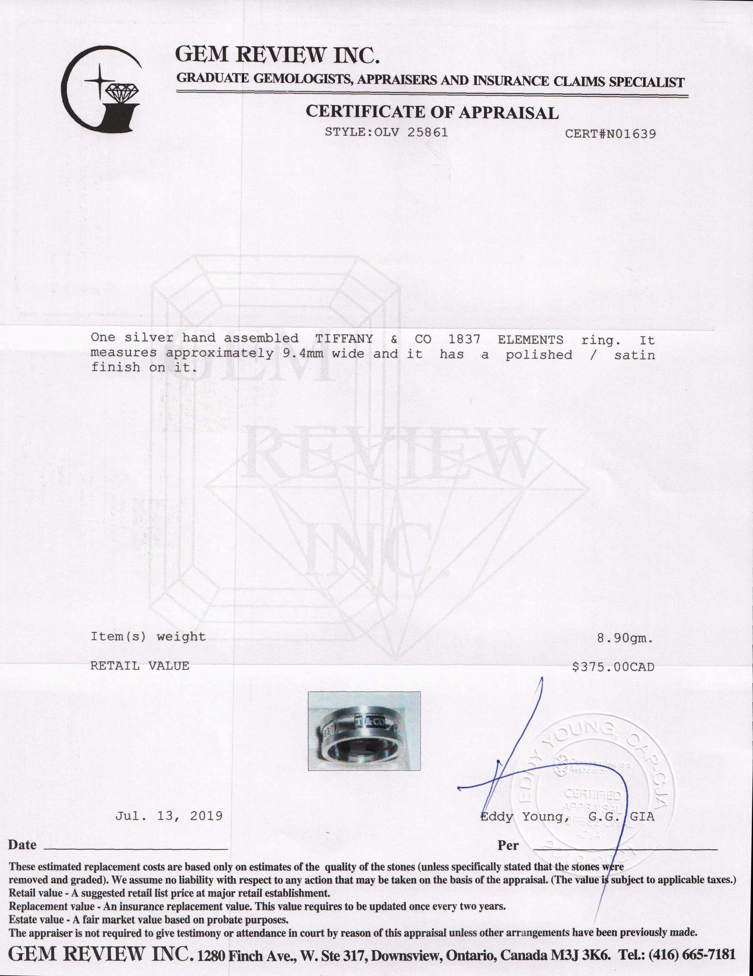 Tiffany & Co. 1837 Elements Ring