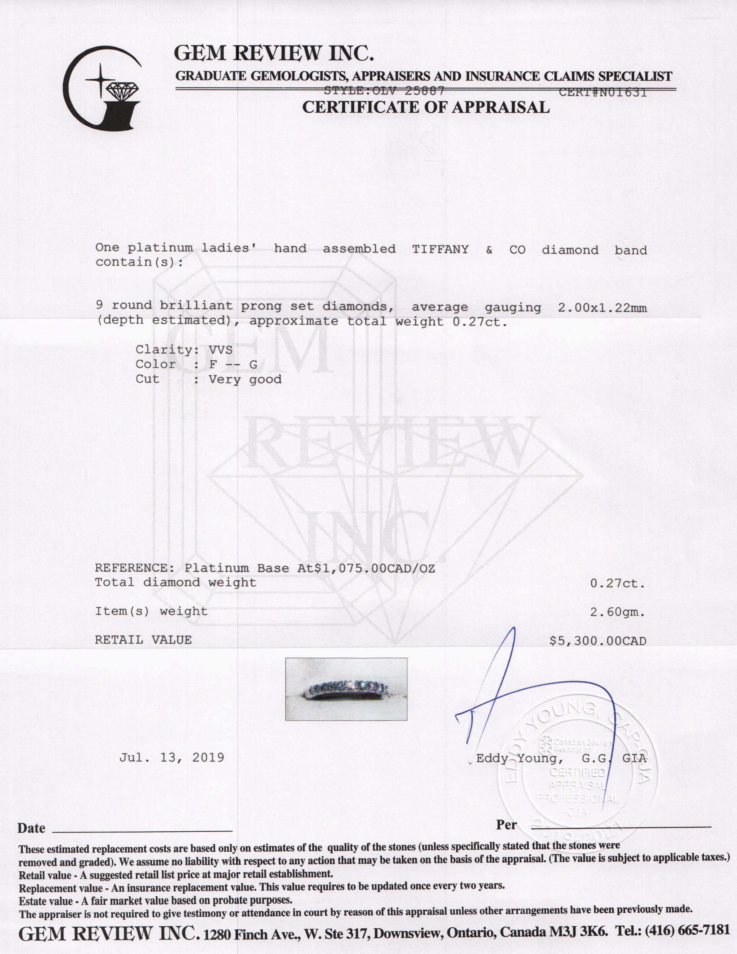 Tiffany & Co. Embrace Diamond Band Ring