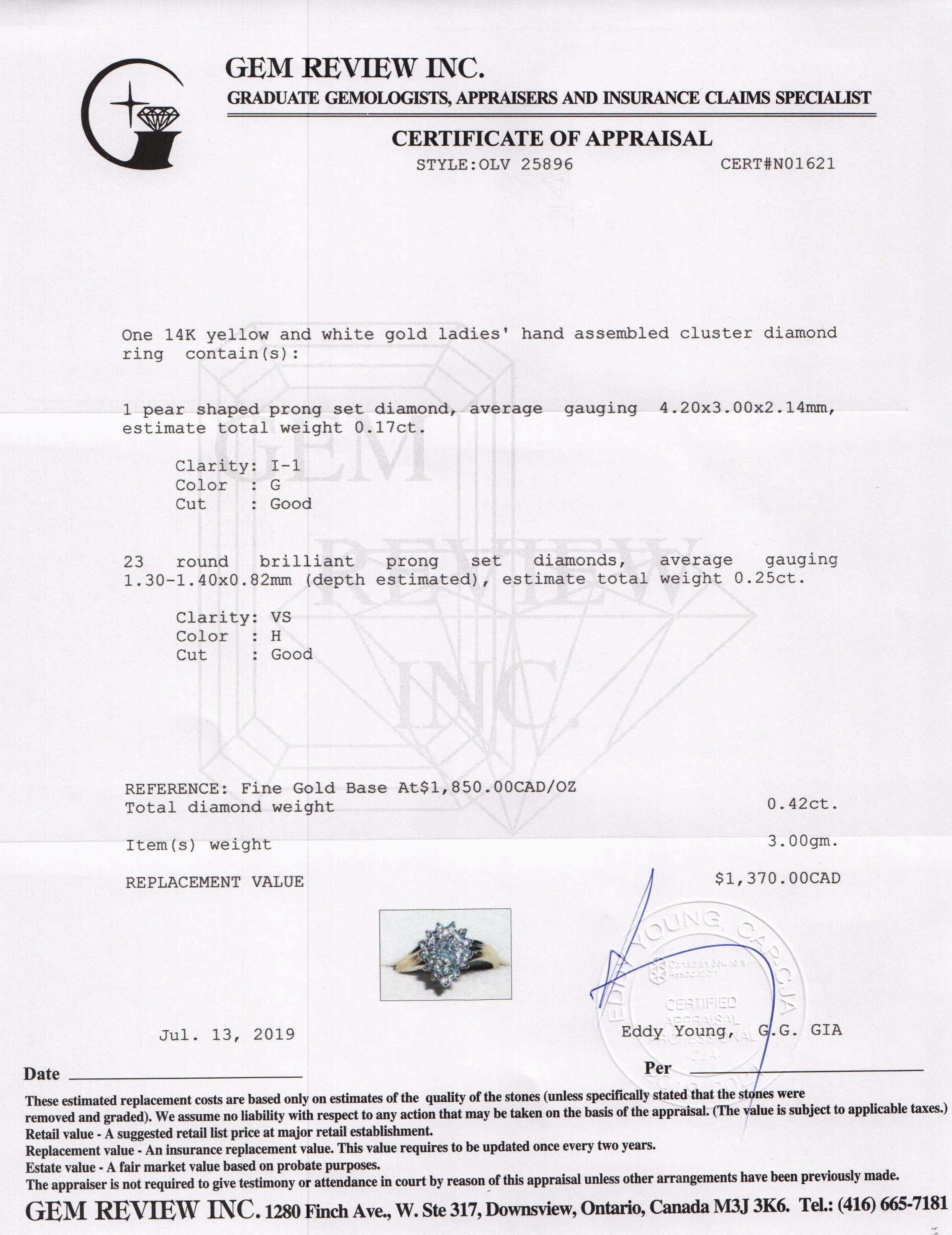 Diamond Cluster Ring