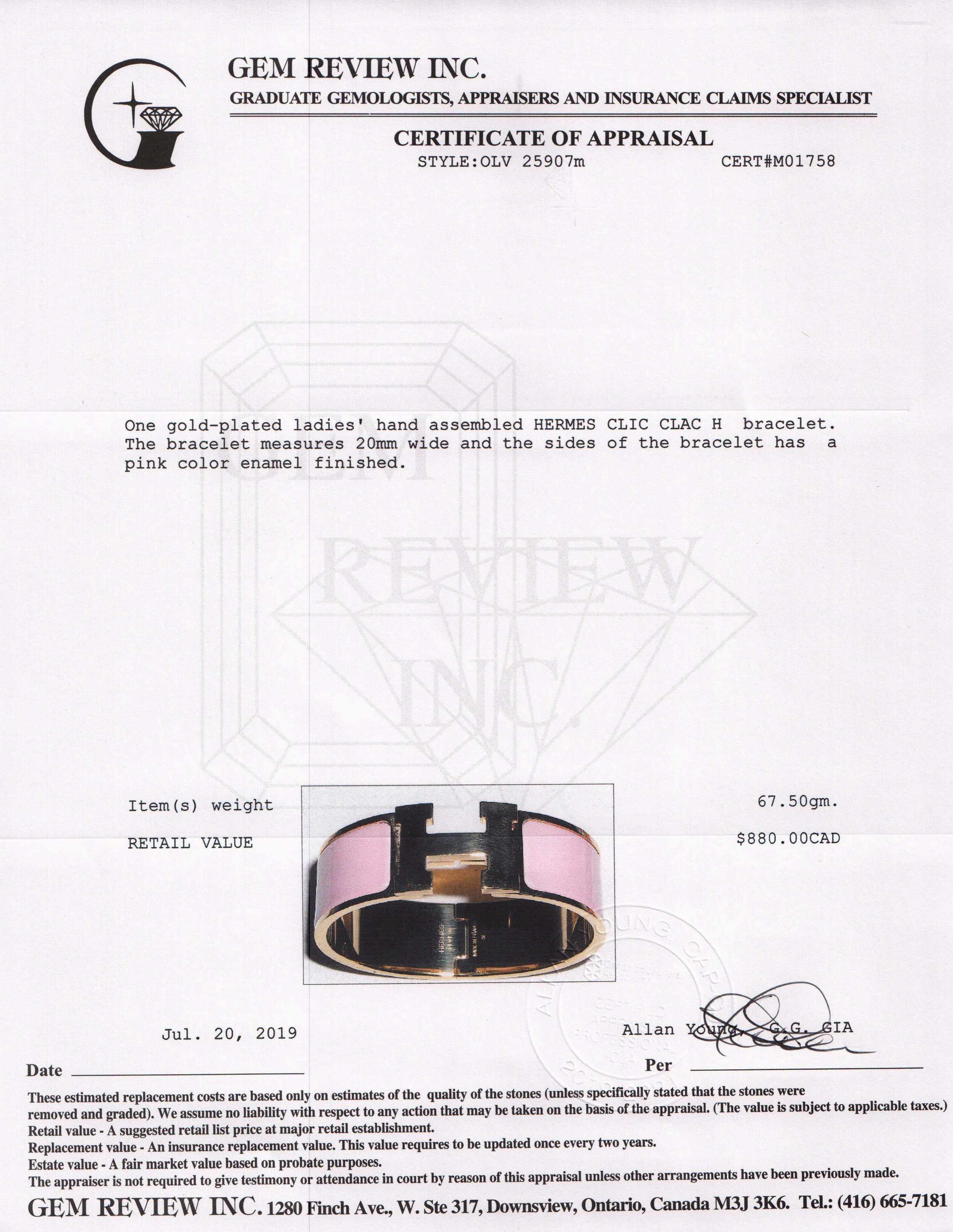 Hermes Clic Clac H Bracelet