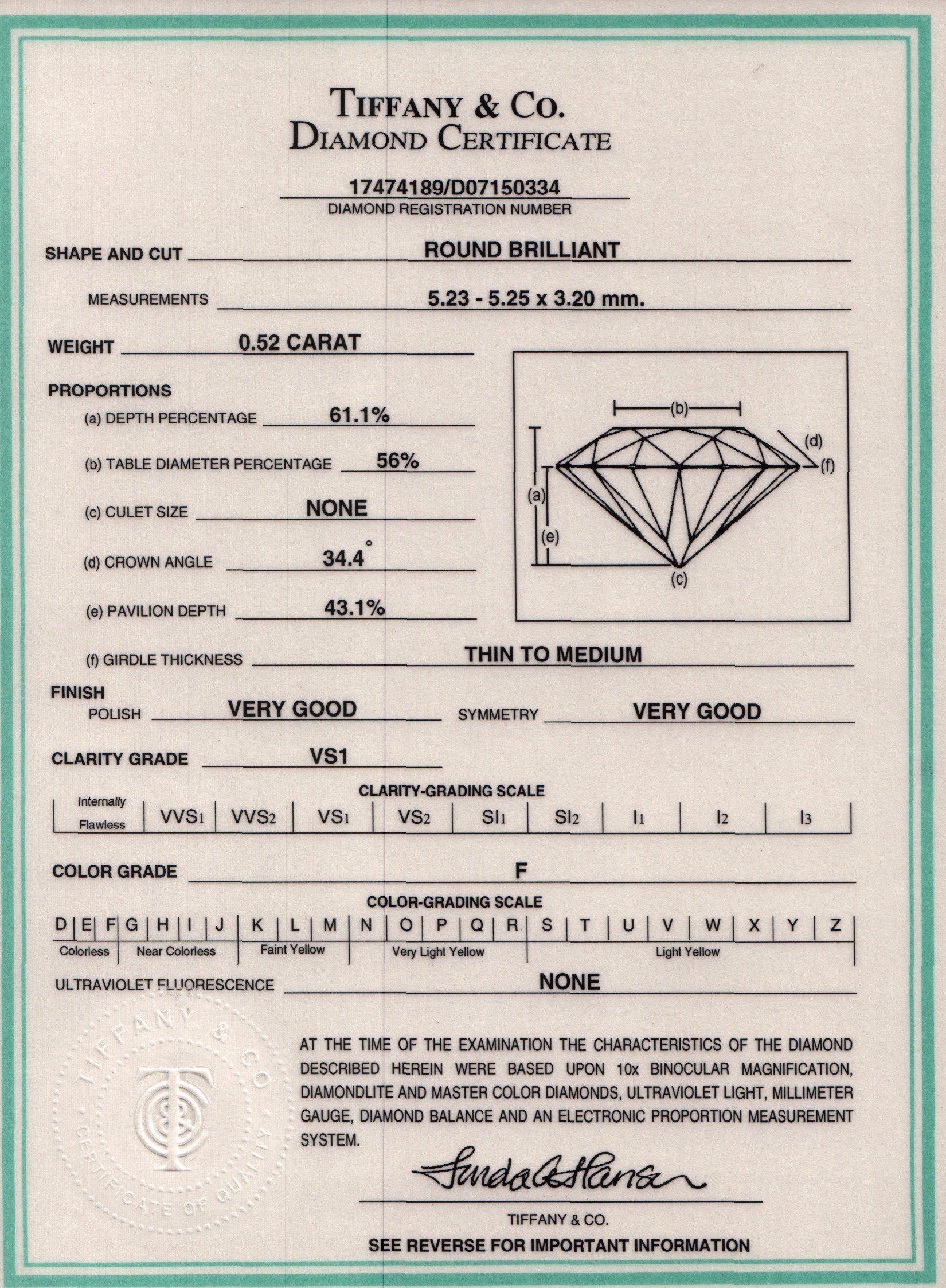 Tiffany & Co. Solitaire Diamond Engagement Ring