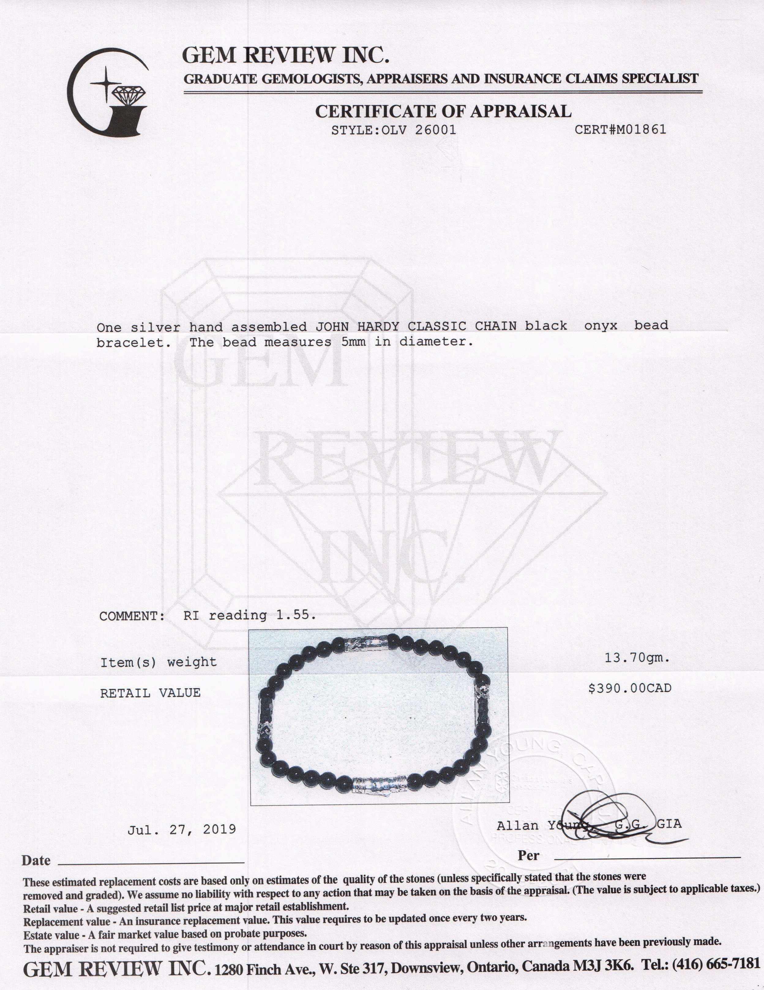 John Hardy Classic Chain Bead Bracelet