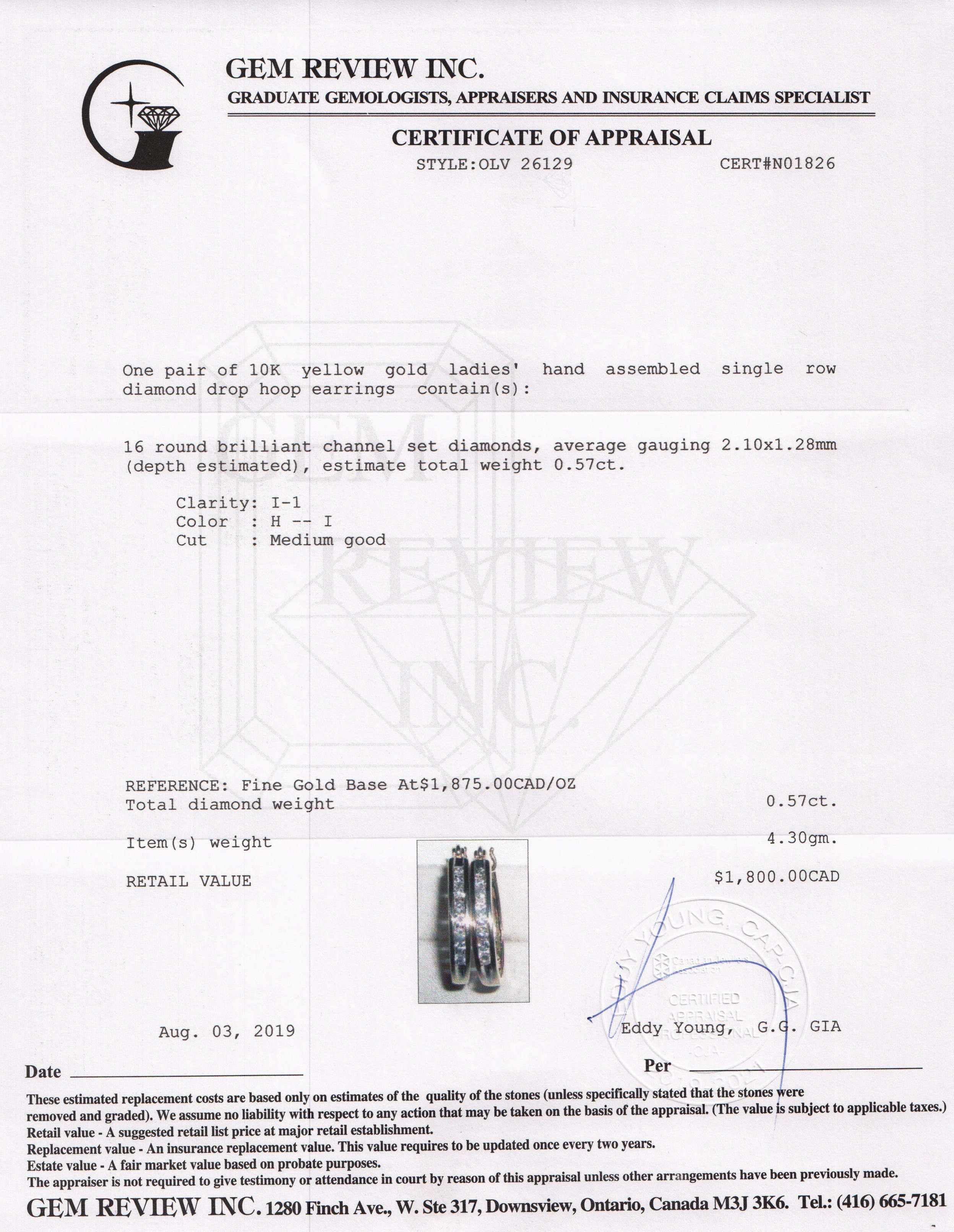 Diamond Hoop Earrings