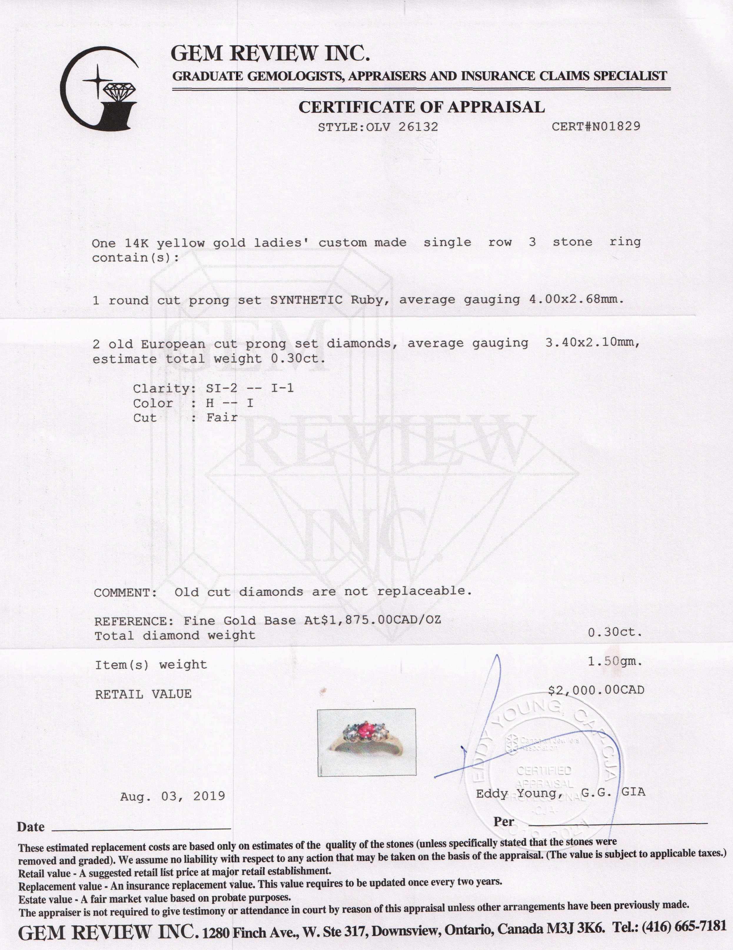 Antique Three Stone Ring