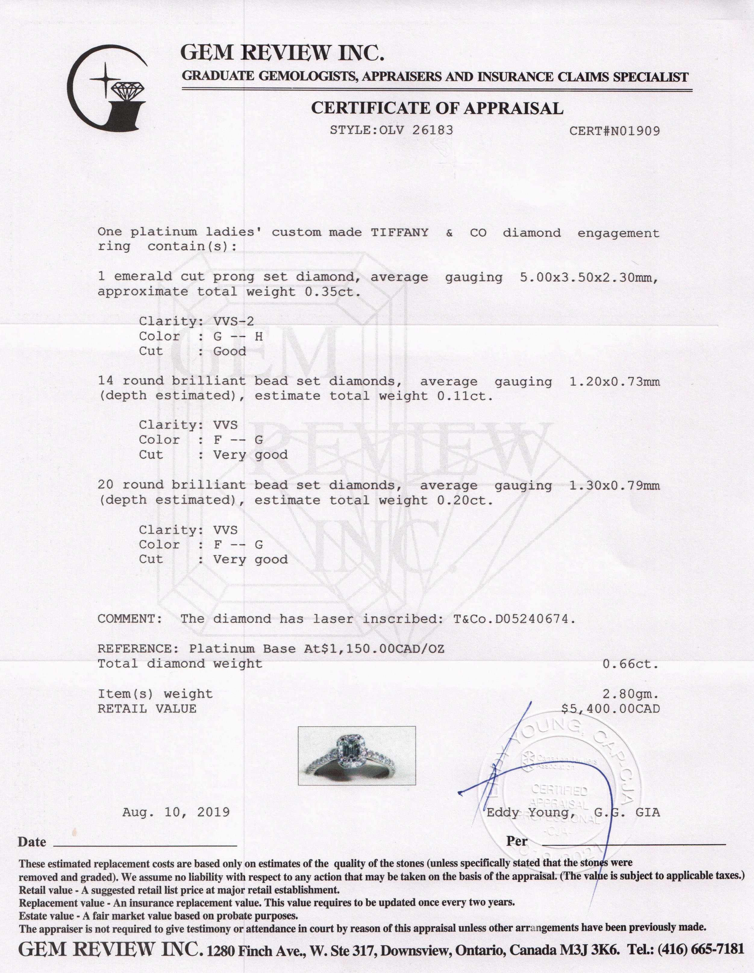 Tiffany & Co. Diamond Engagement Ring