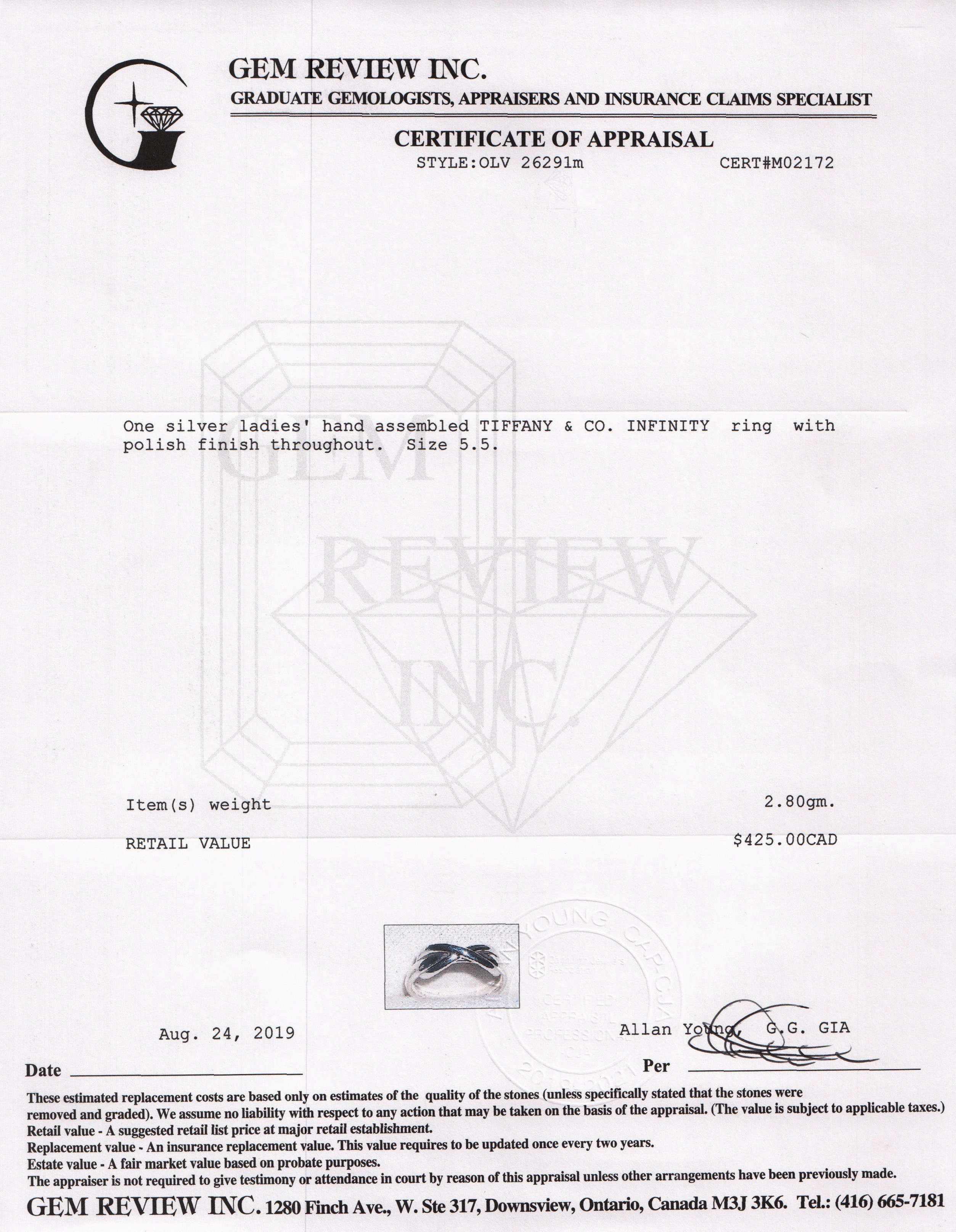 Tiffany & Co. Infinity Ring