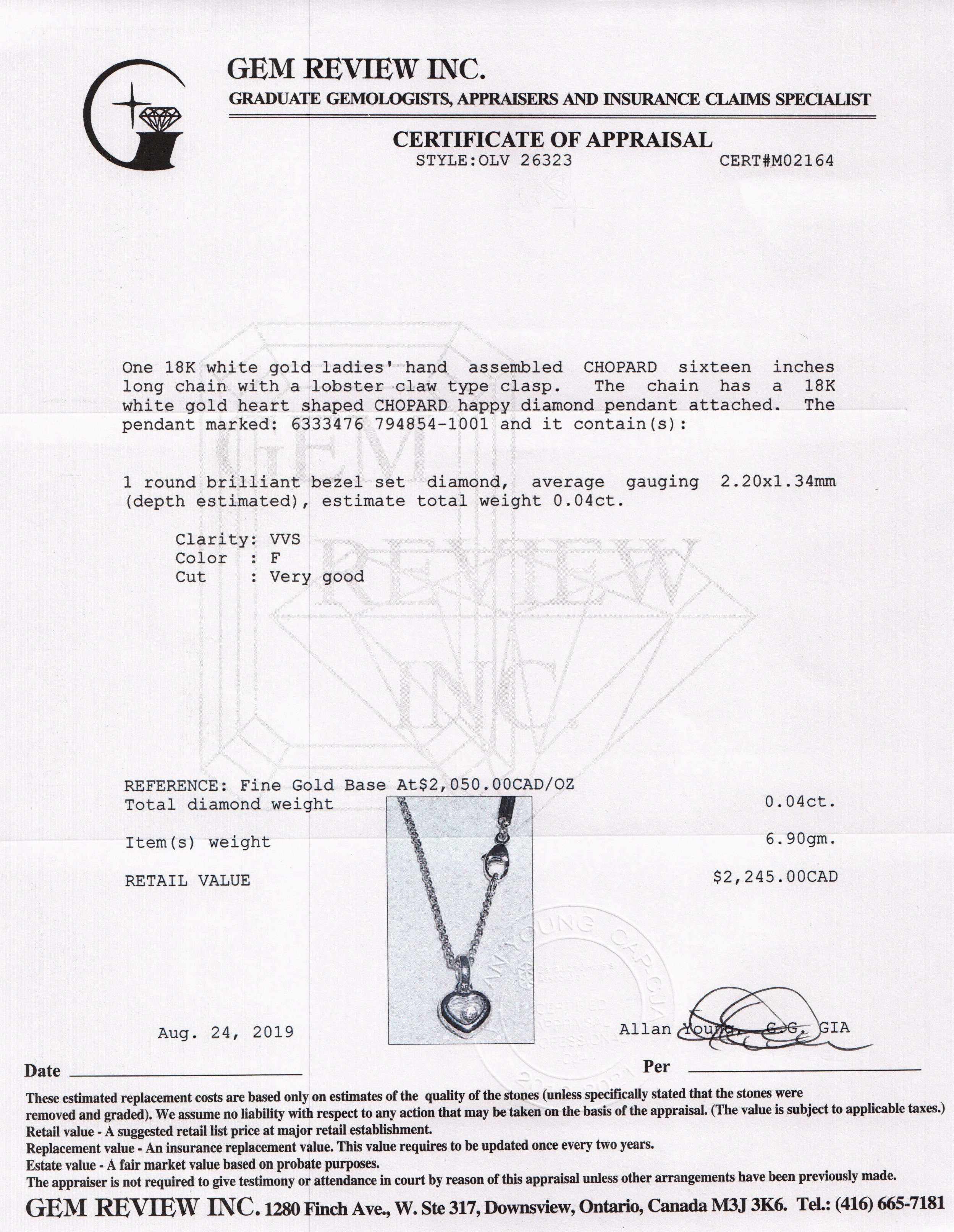 Chopard Happy Diamond Heart Pendant Necklace