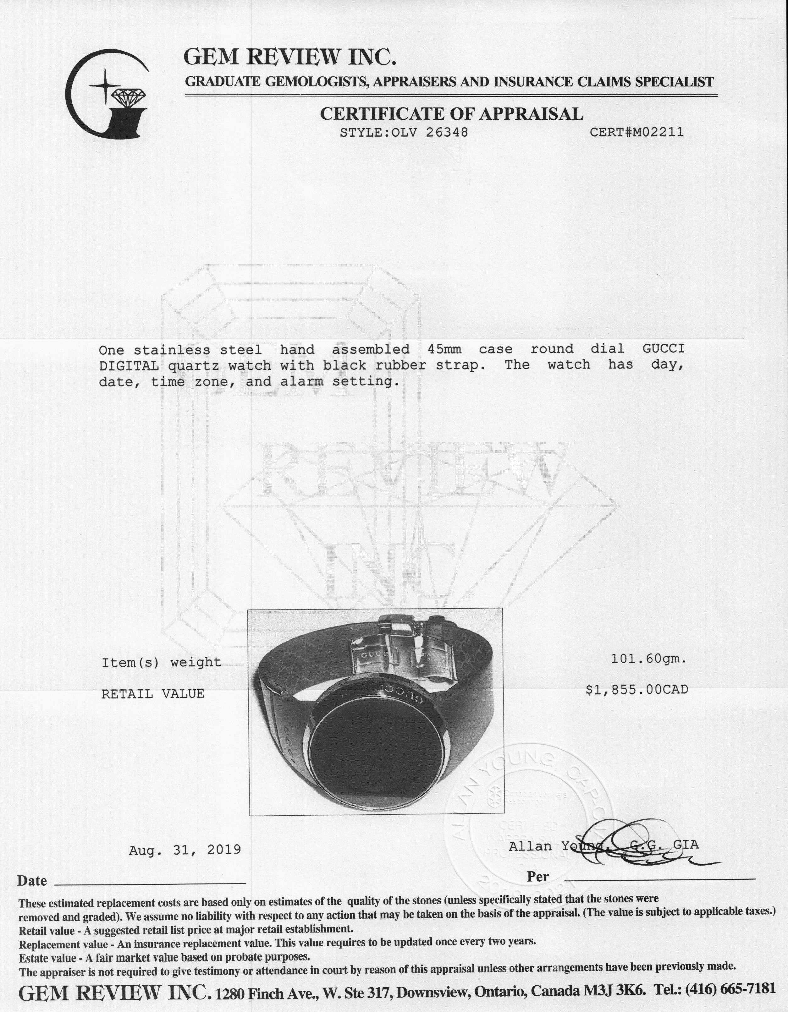 Gucci 114 Digital Watch