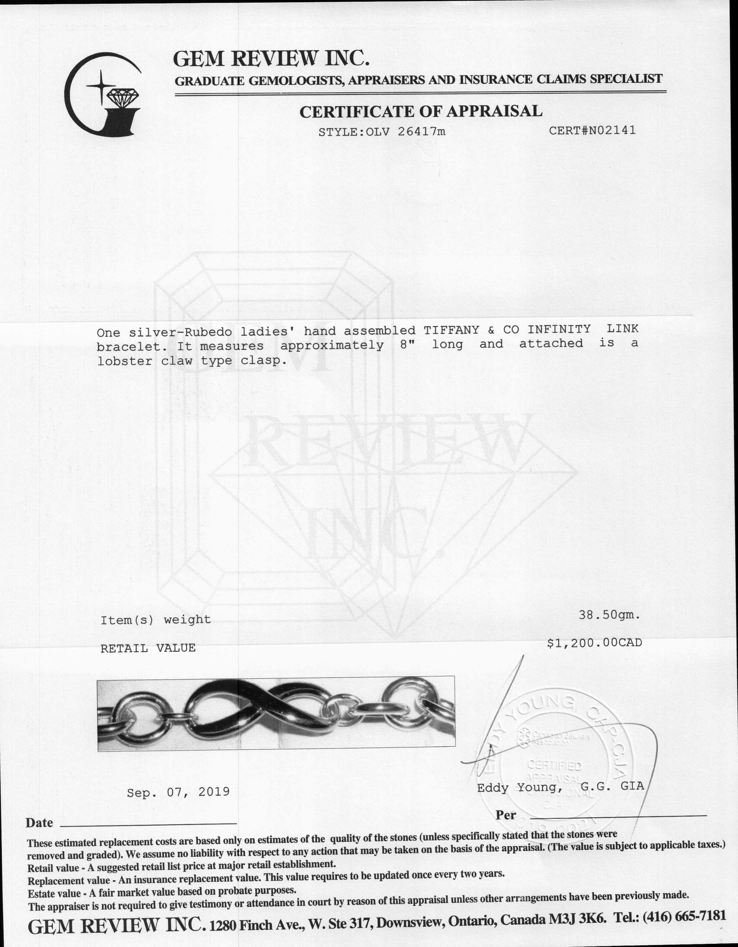 Tiffany & Co. Two-Tone Infinity Link Bracelet