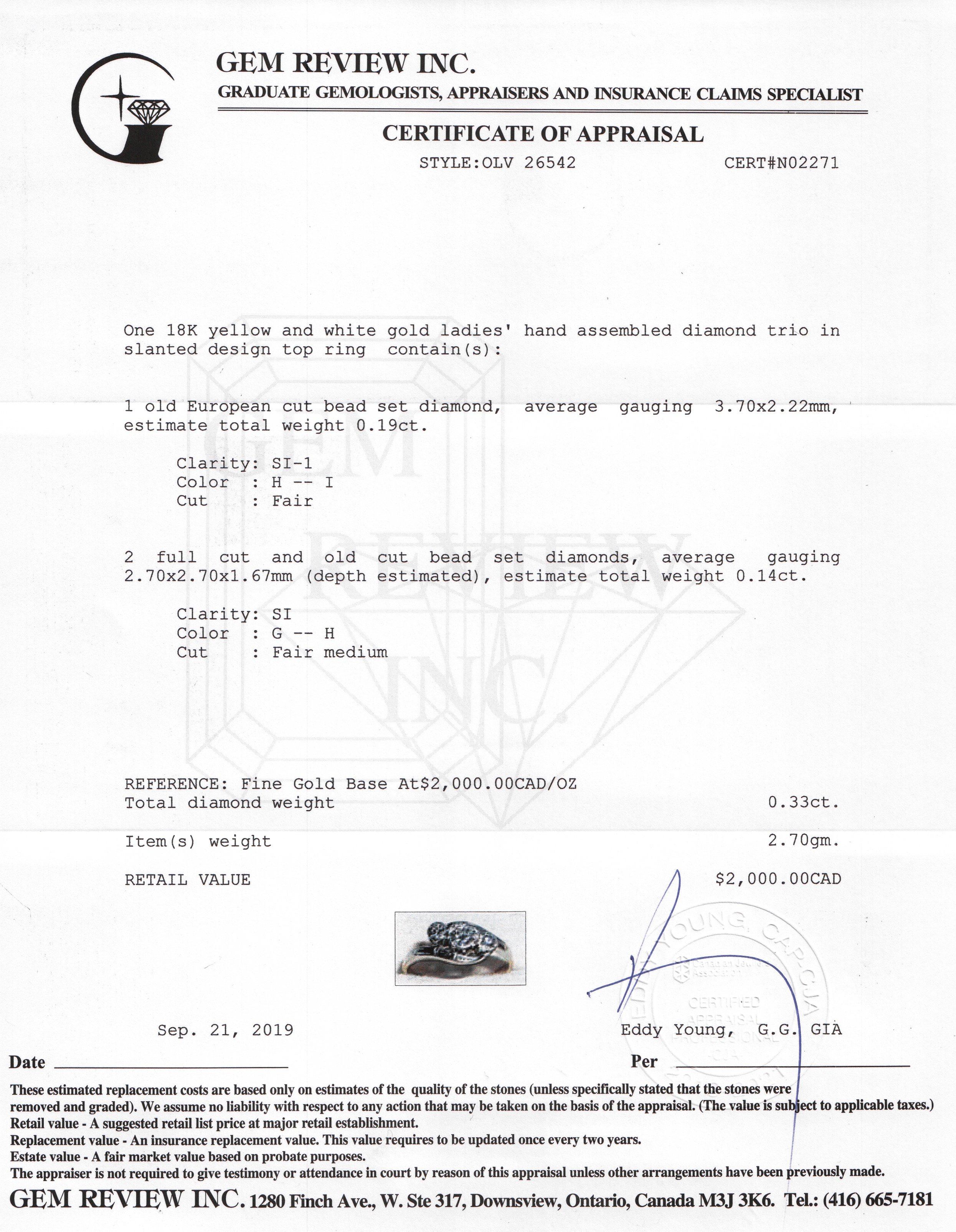 Antique Three Stone Diamond Ring