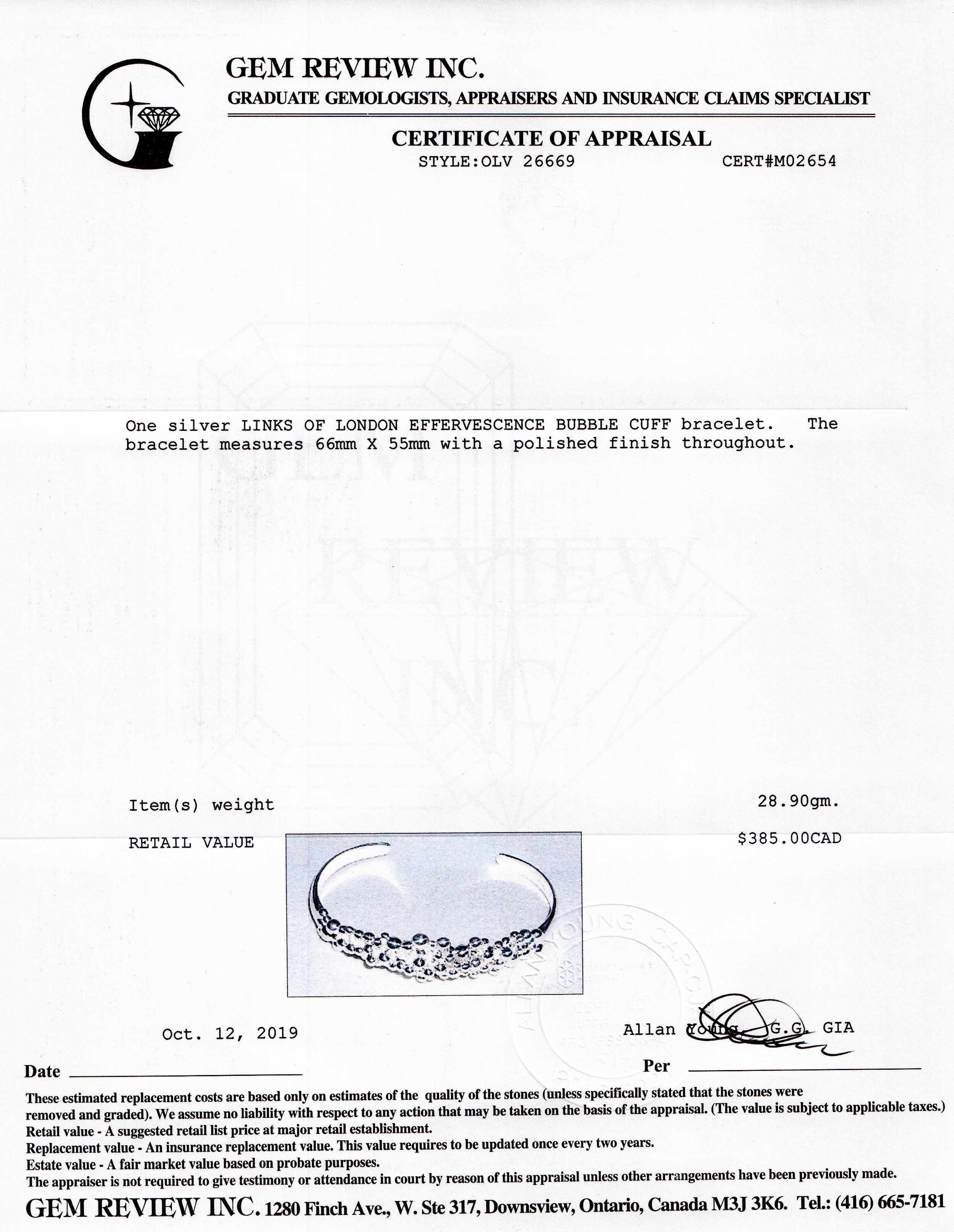 Links of London Effervescence Bubble Cuff Bracelet
