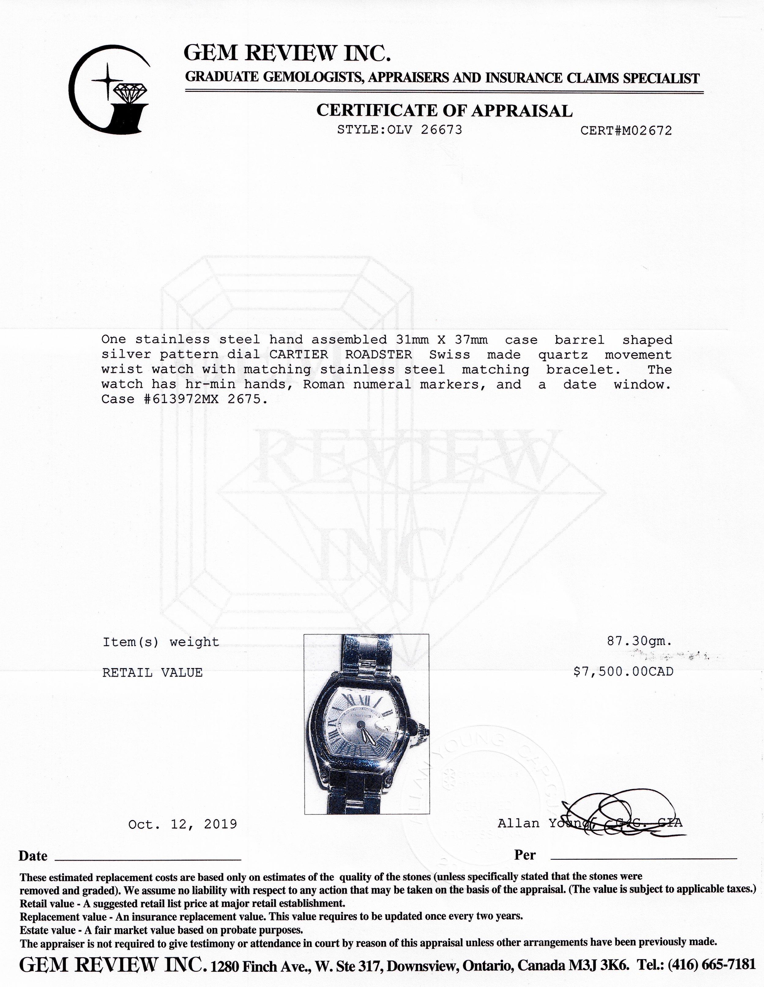 Cartier Roadster Watch