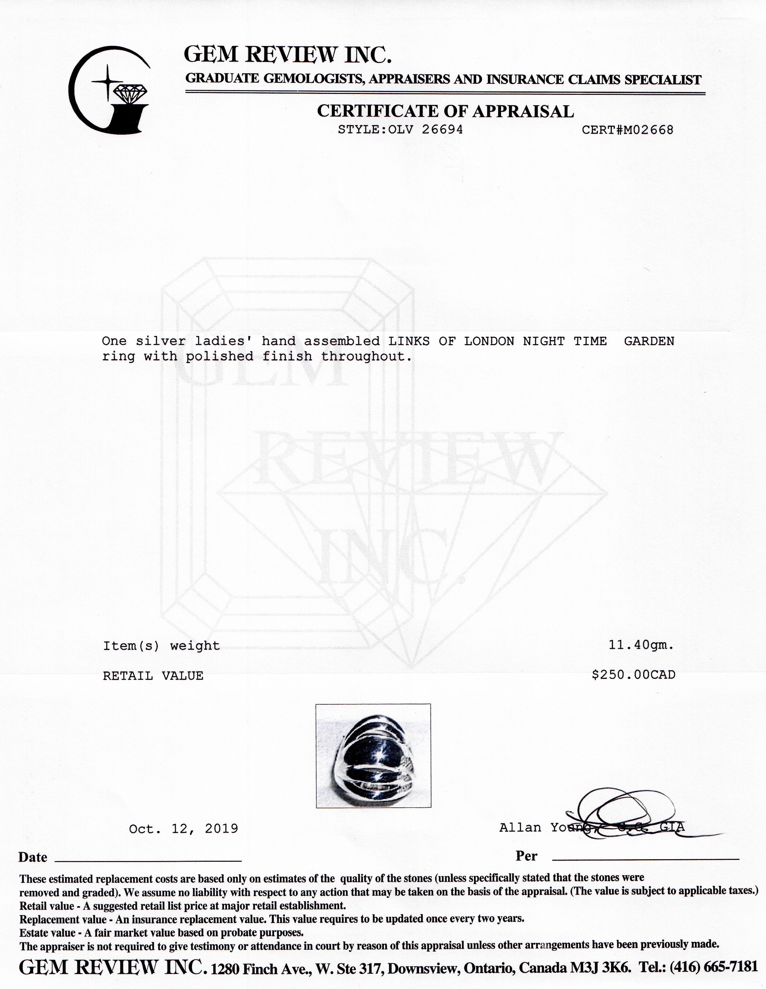 Links of London Night Time Garden Ring