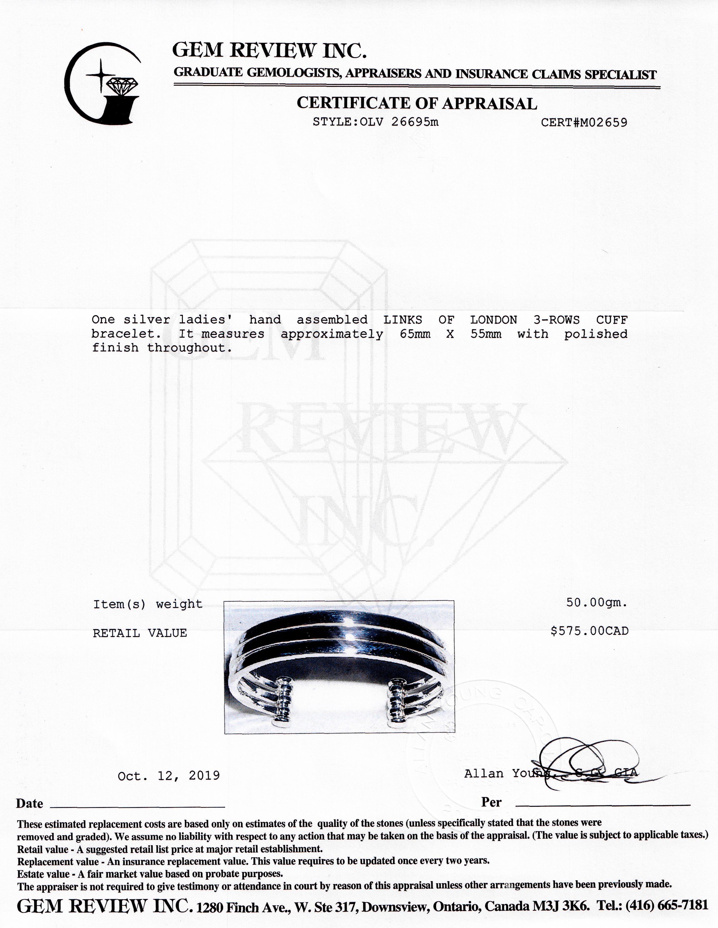 Links of London Three-Row Cuff Bracelet