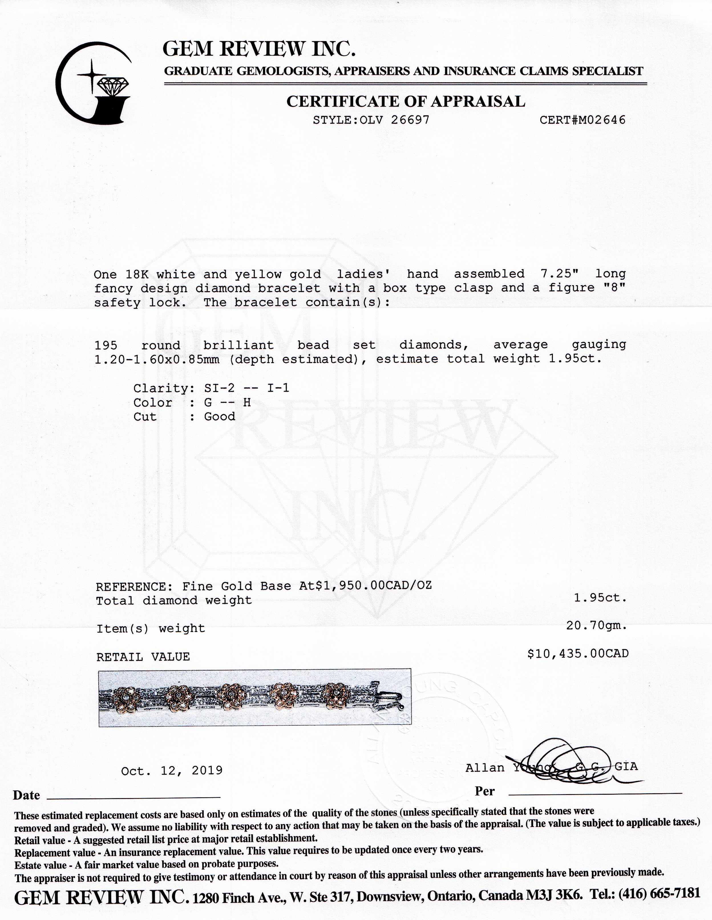 Two-Tone Diamond Link Bracelet