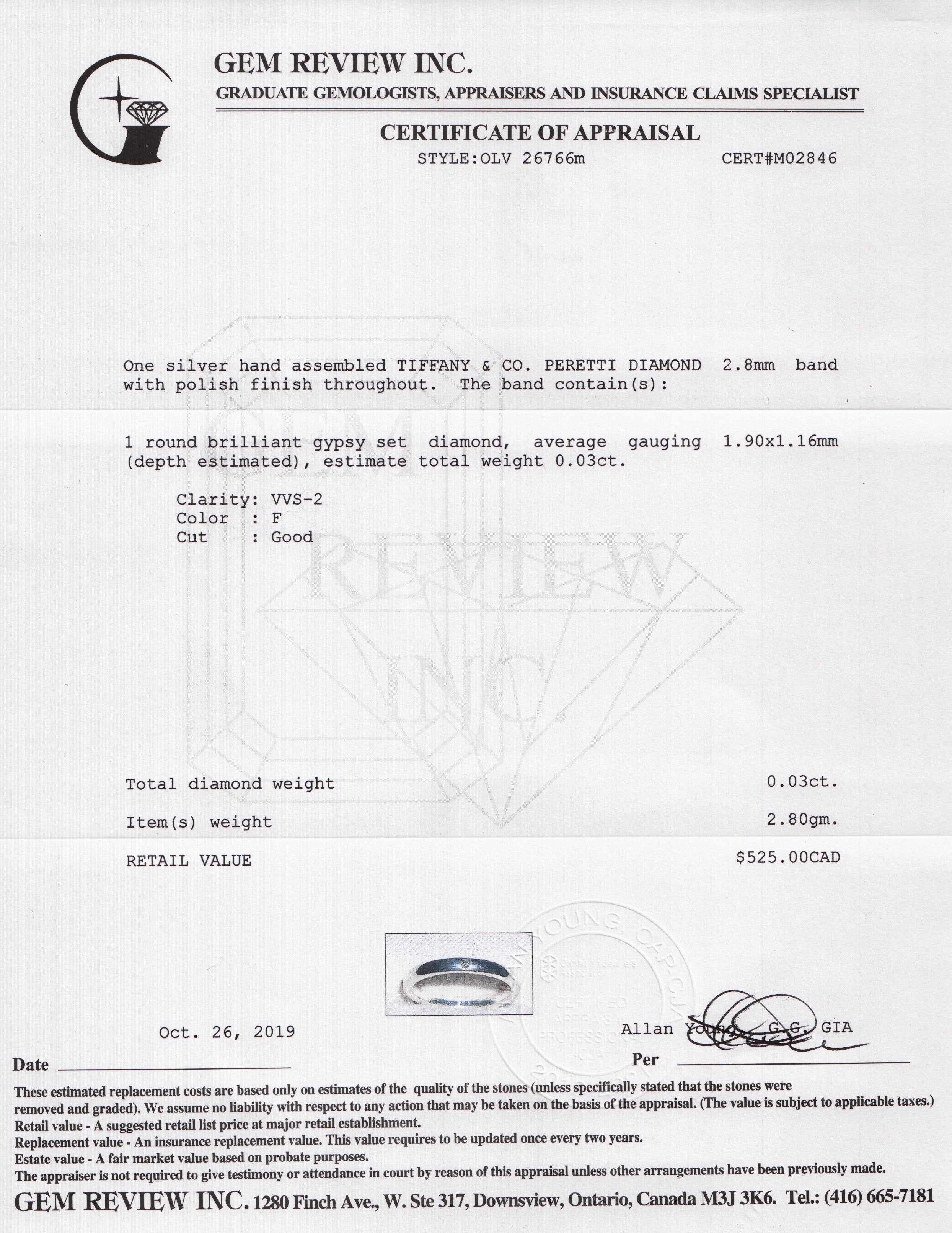 Tiffany & Co. Elsa Peretti Diamond Band Ring