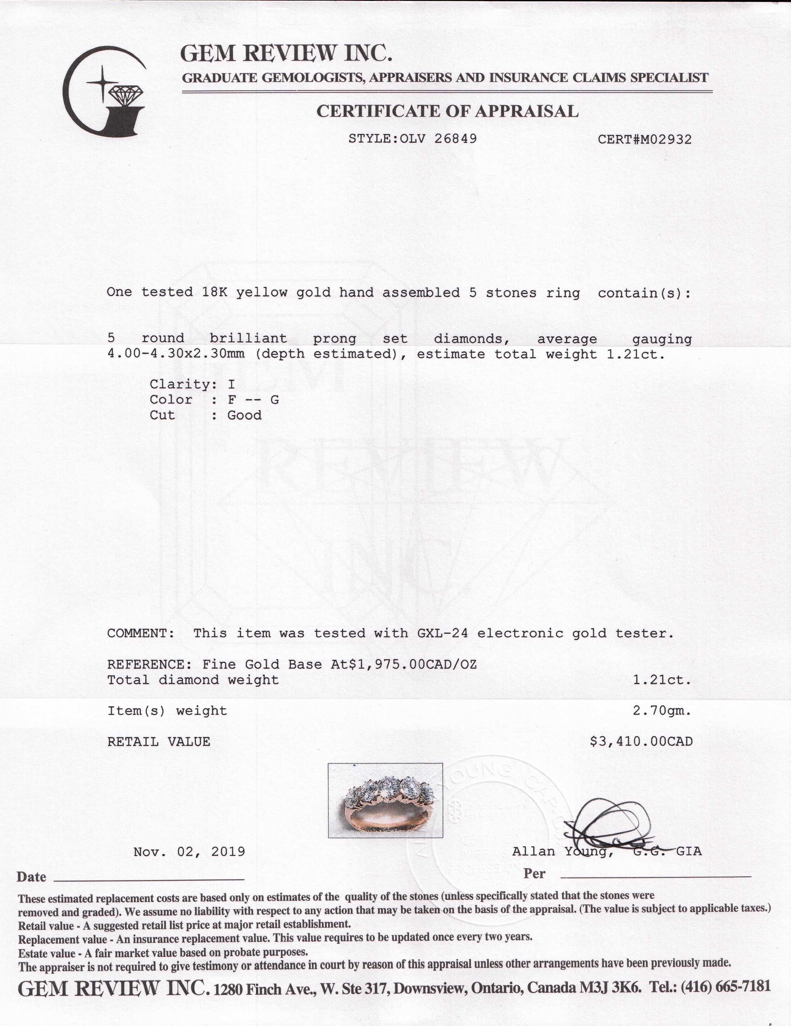 Five Stone Diamond Ring