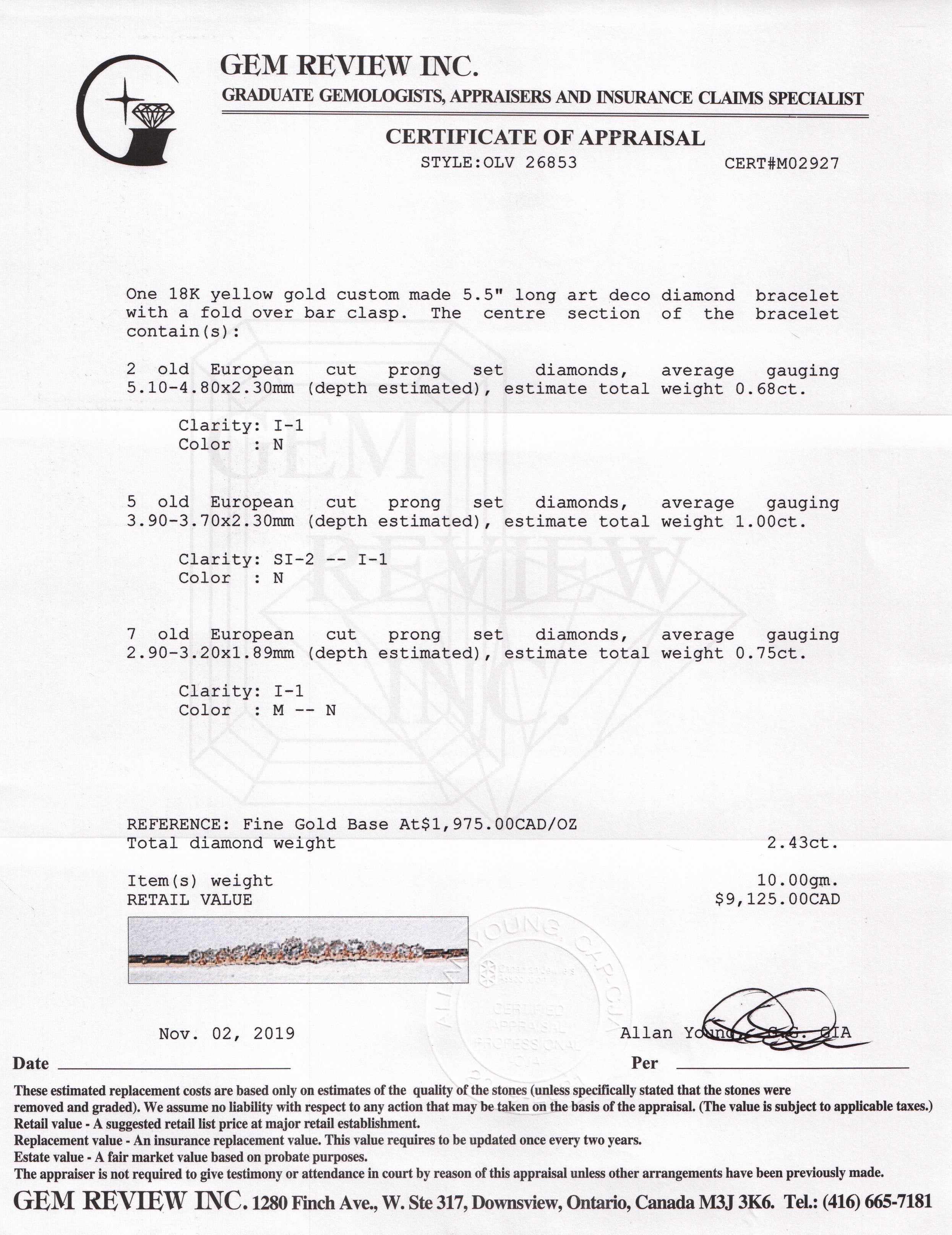 Antique Art Deco Diamond Bracelet