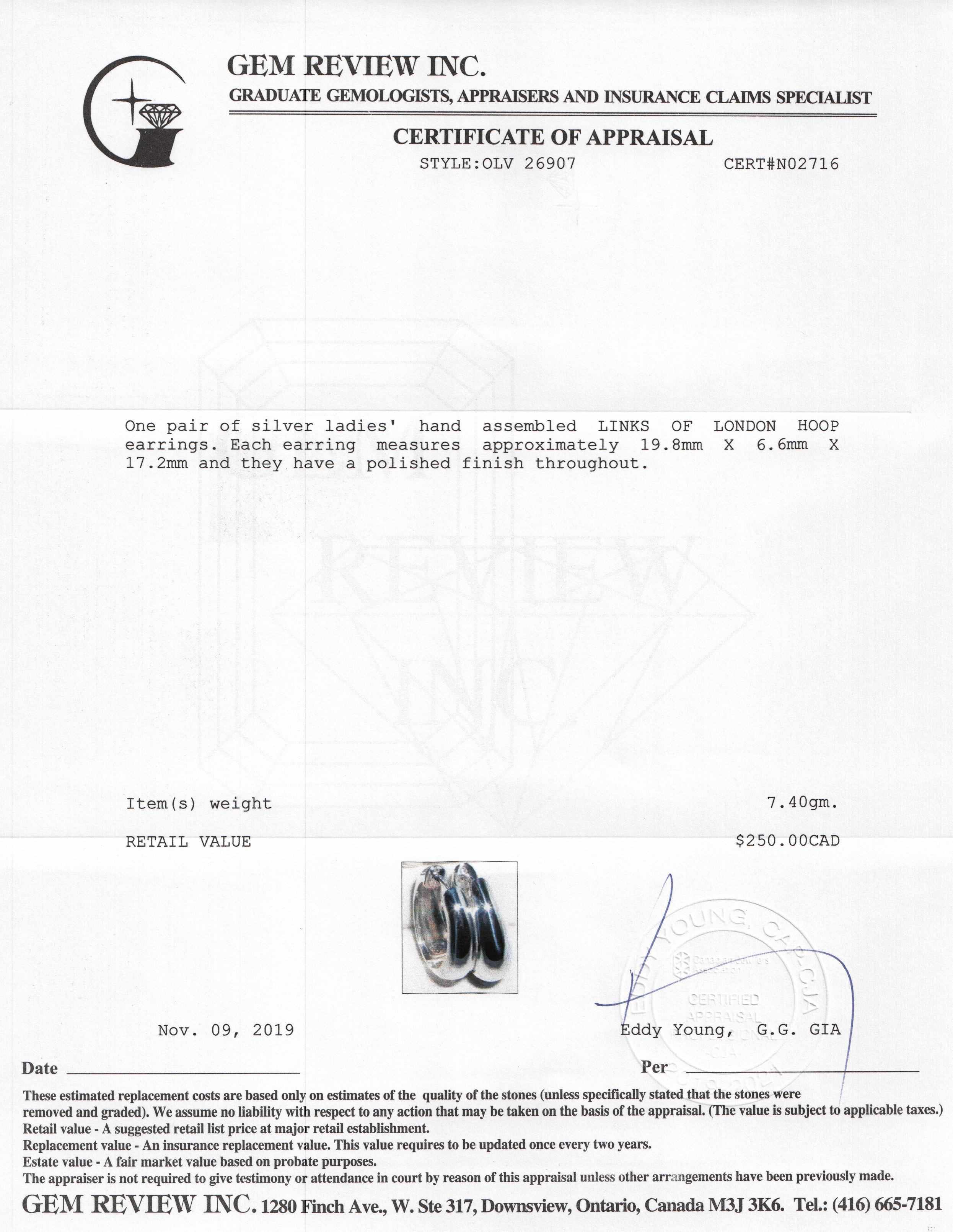 Links of London Huggie Earrings