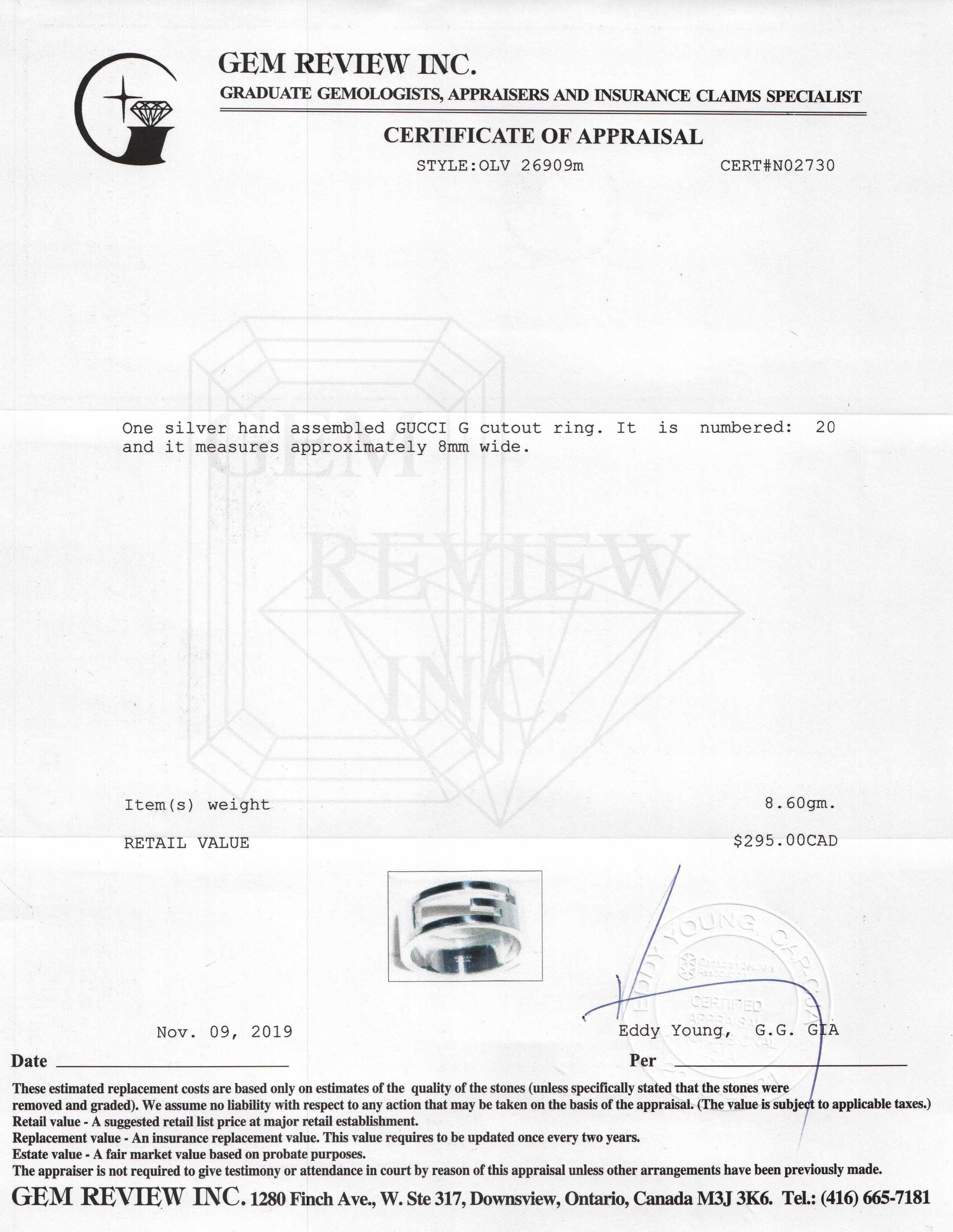 Gucci 'G' Cutout Ring