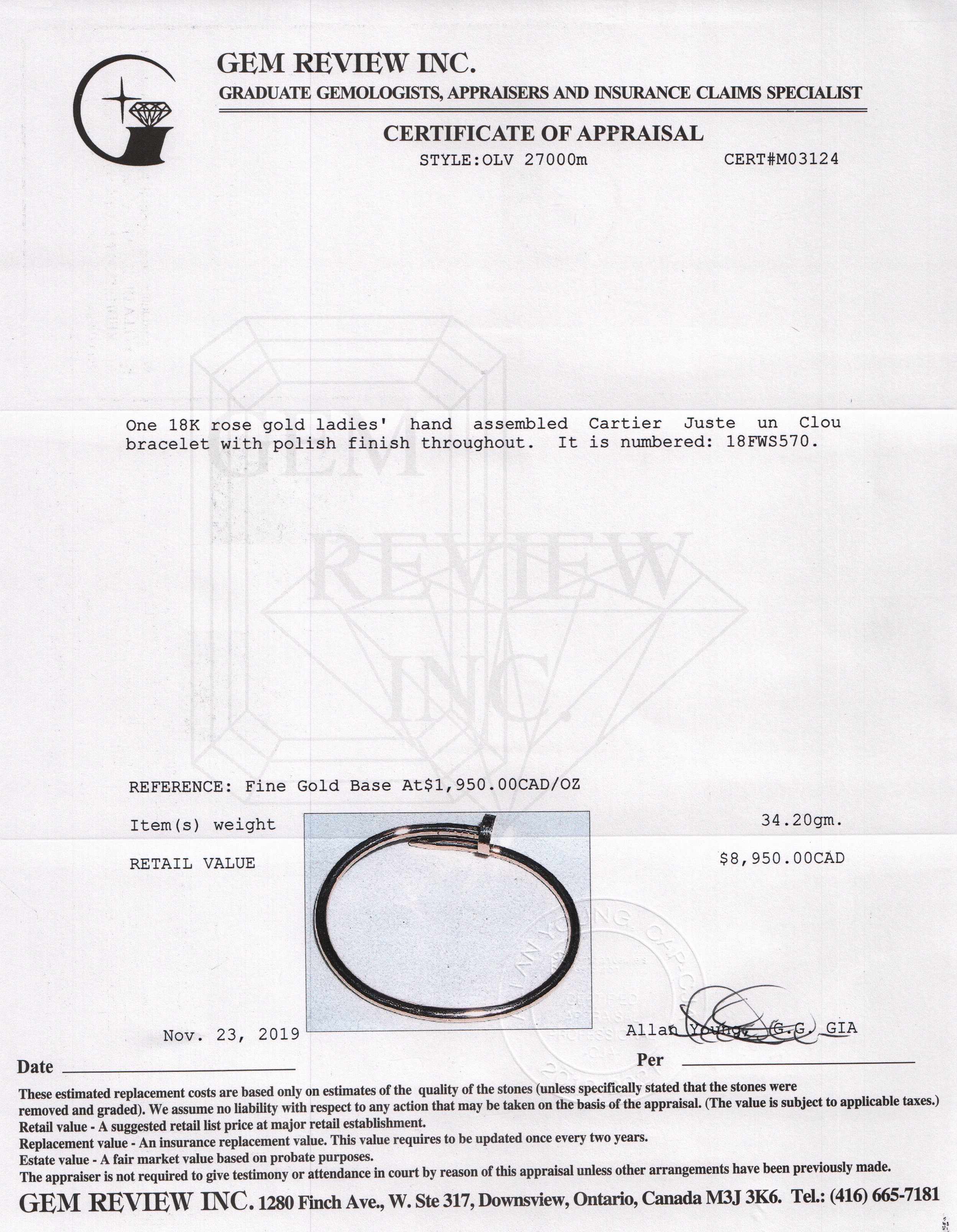 Cartier Juste Un Clou Bracelet