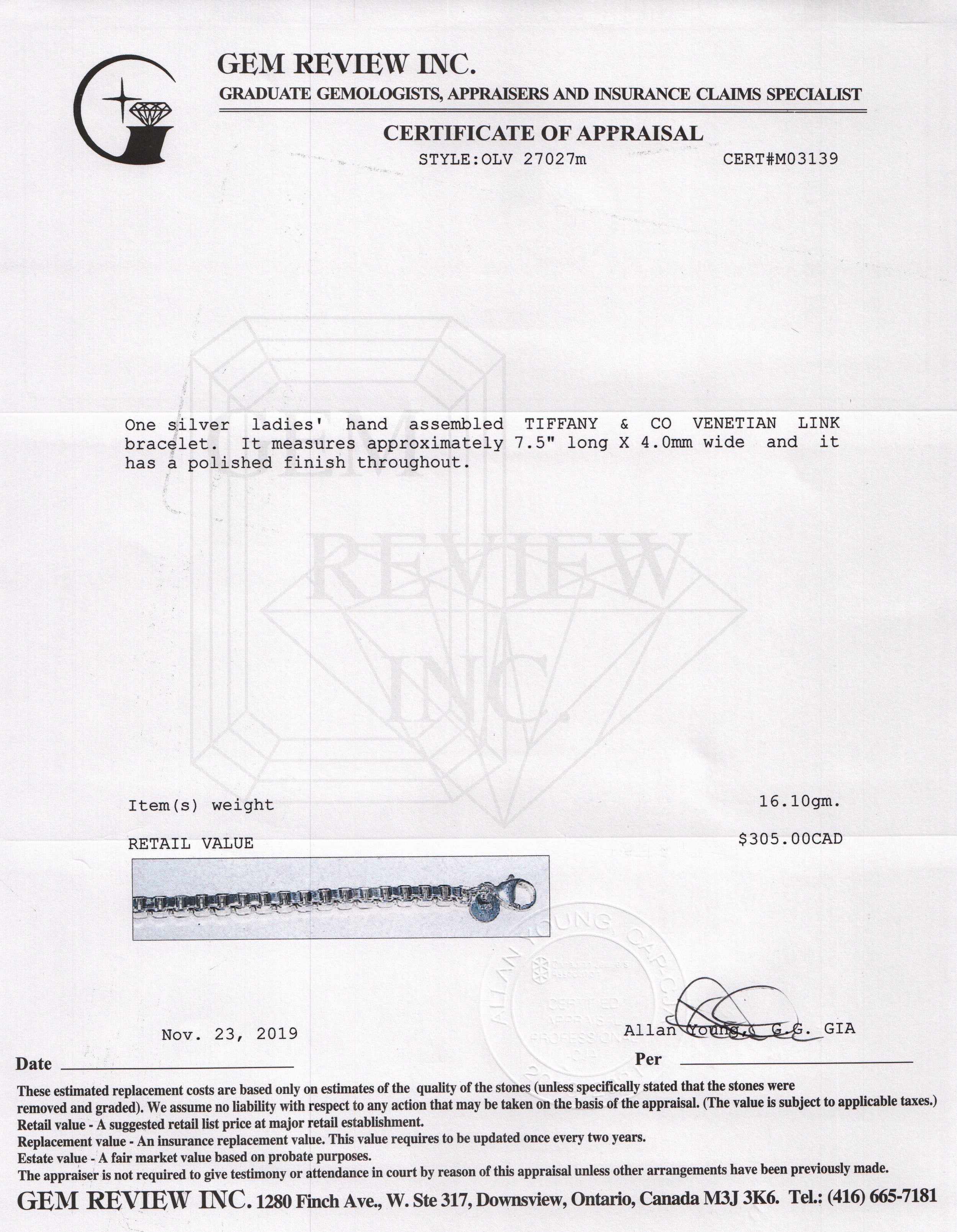 Tiffany & Co. Venetian Link Bracelet