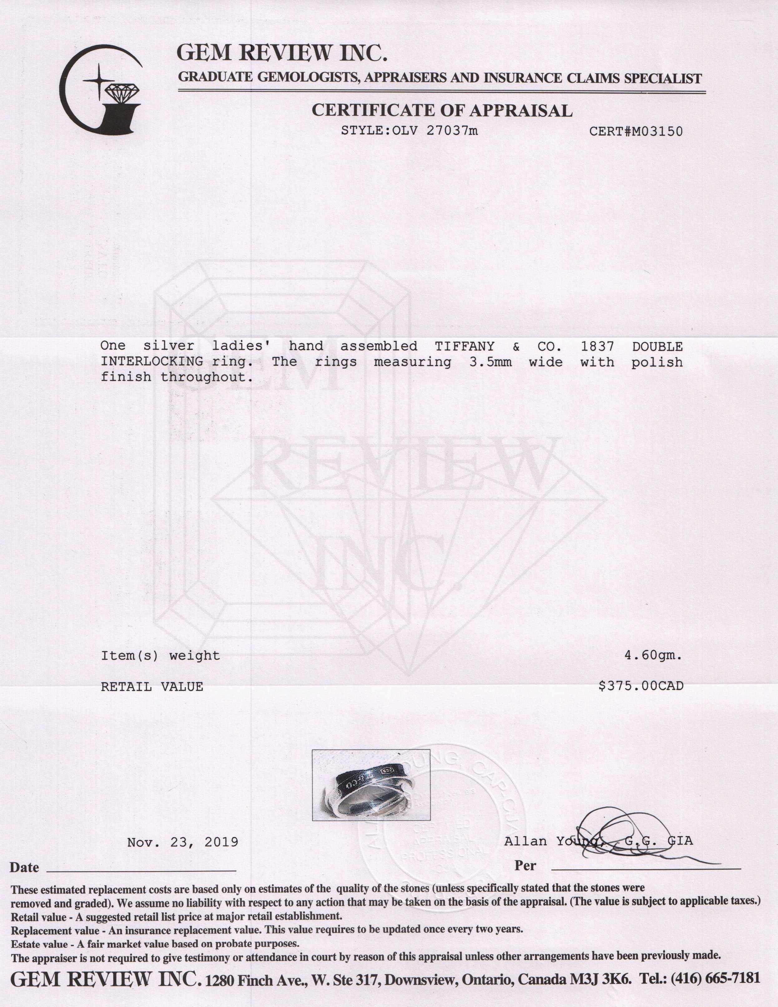 Tiffany & Co. 1837 Interlocking Circles Ring
