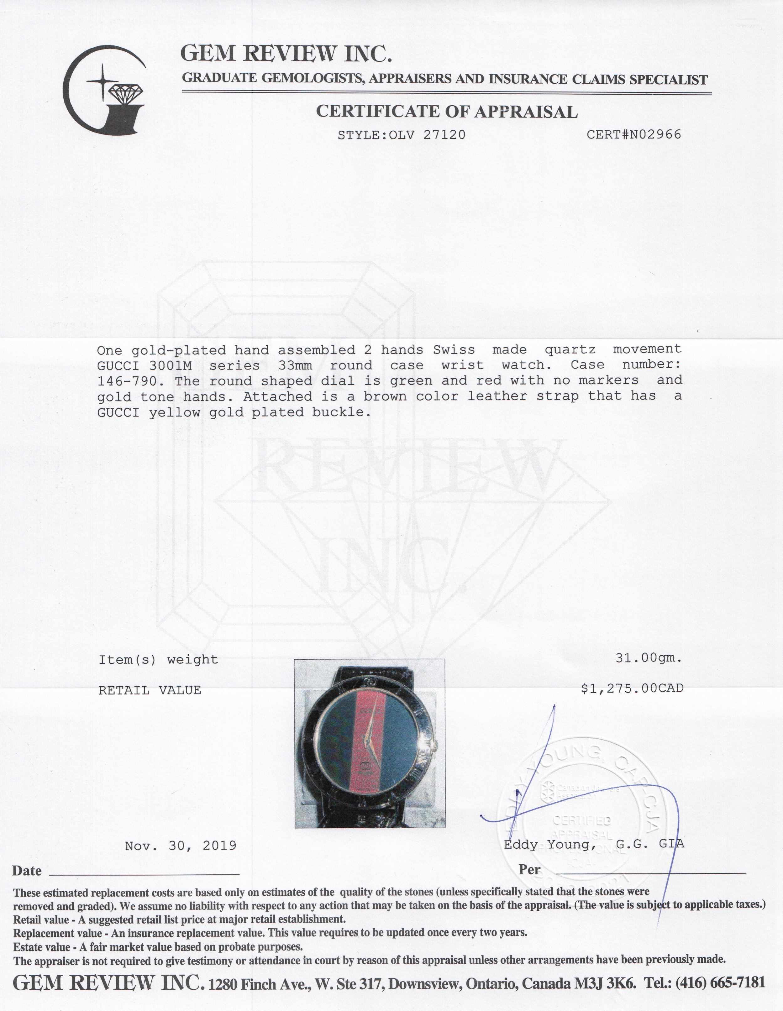 Gucci 3001 Series Watch