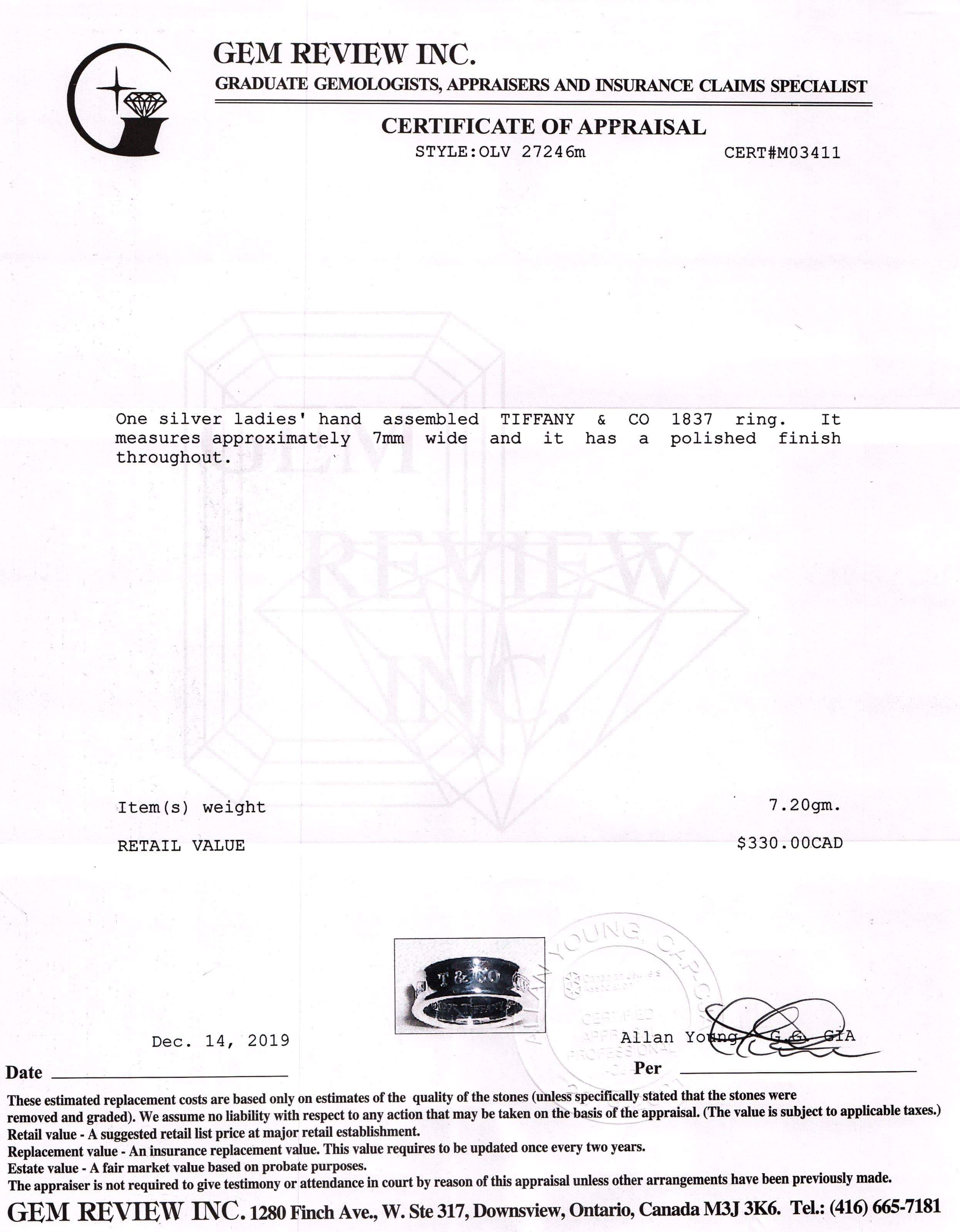 Tiffany & Co. 1837 Ring