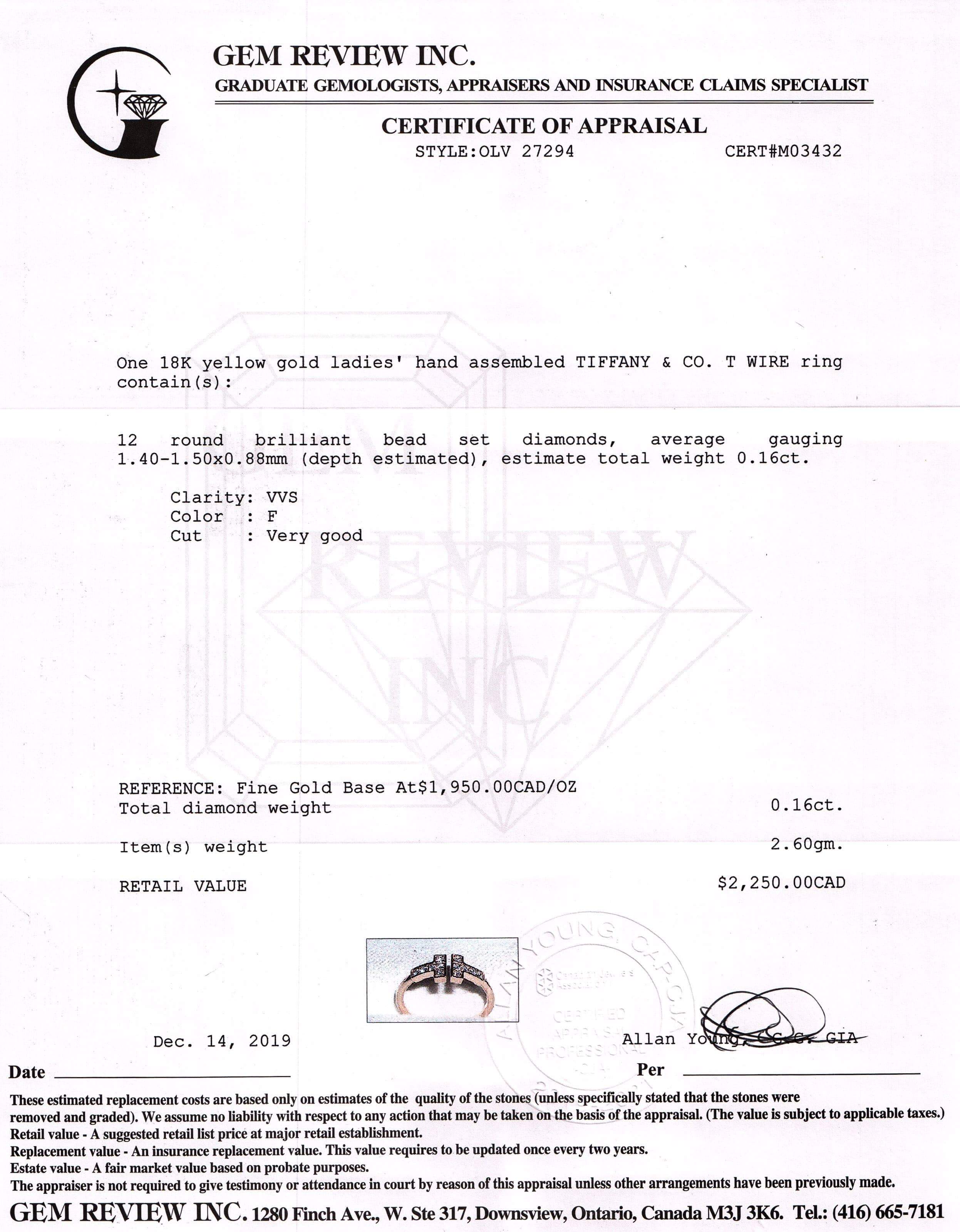 Tiffany & Co. T Wire Ring with Diamonds